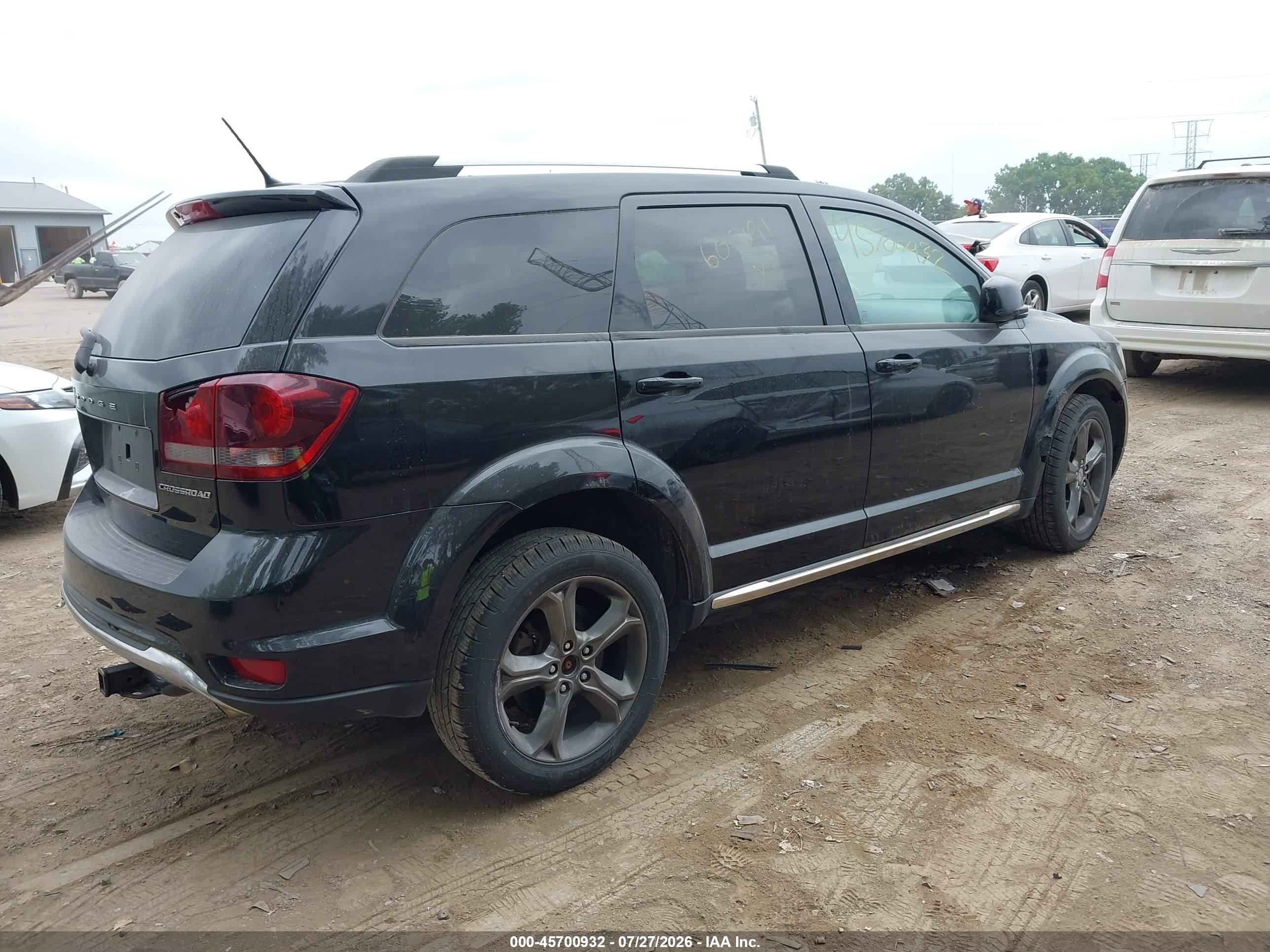 2015 Dodge Journey Crossroad Черный vin: 3C4PDDGG8FT607191