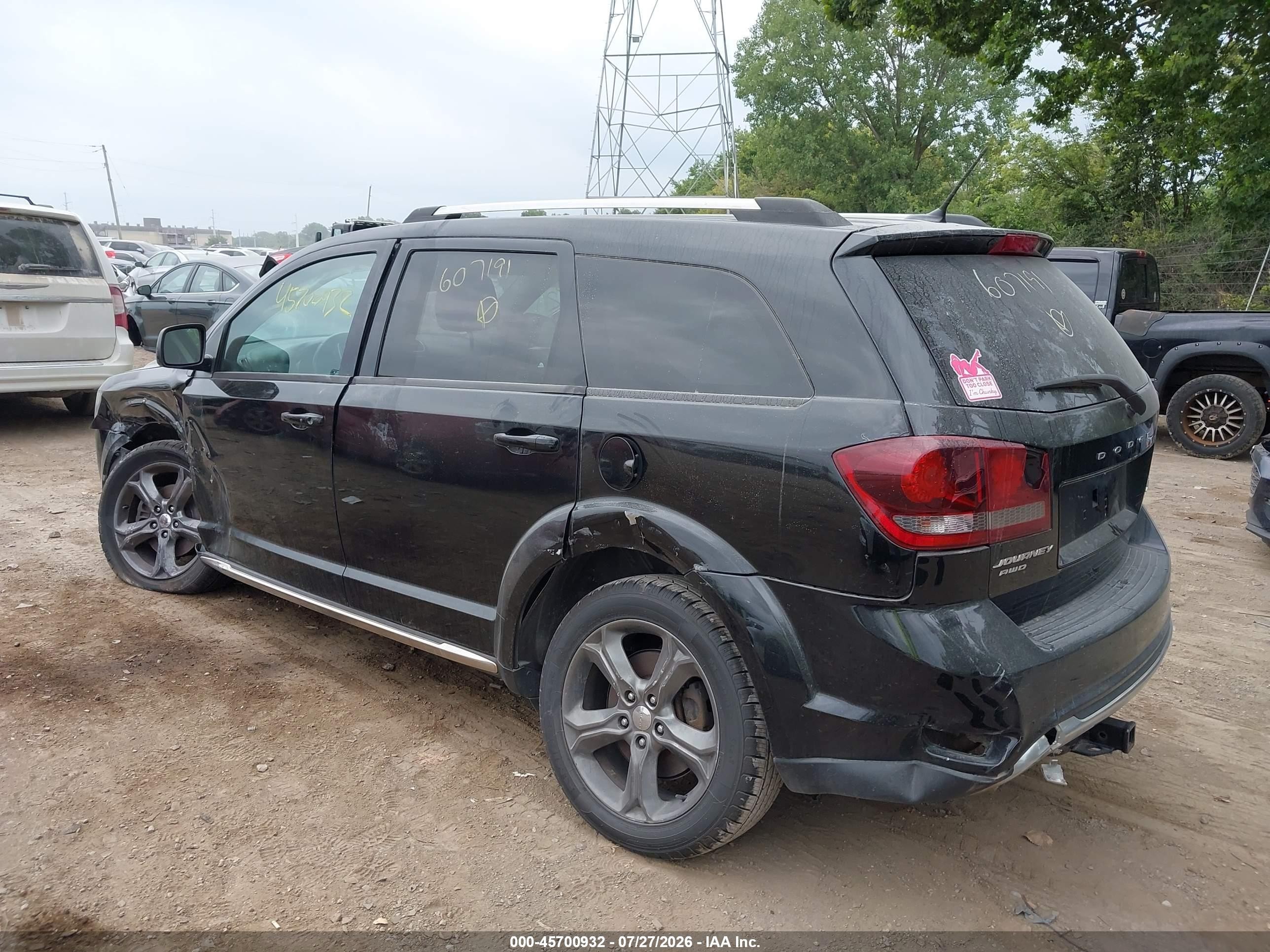 2015 Dodge Journey Crossroad Черный vin: 3C4PDDGG8FT607191