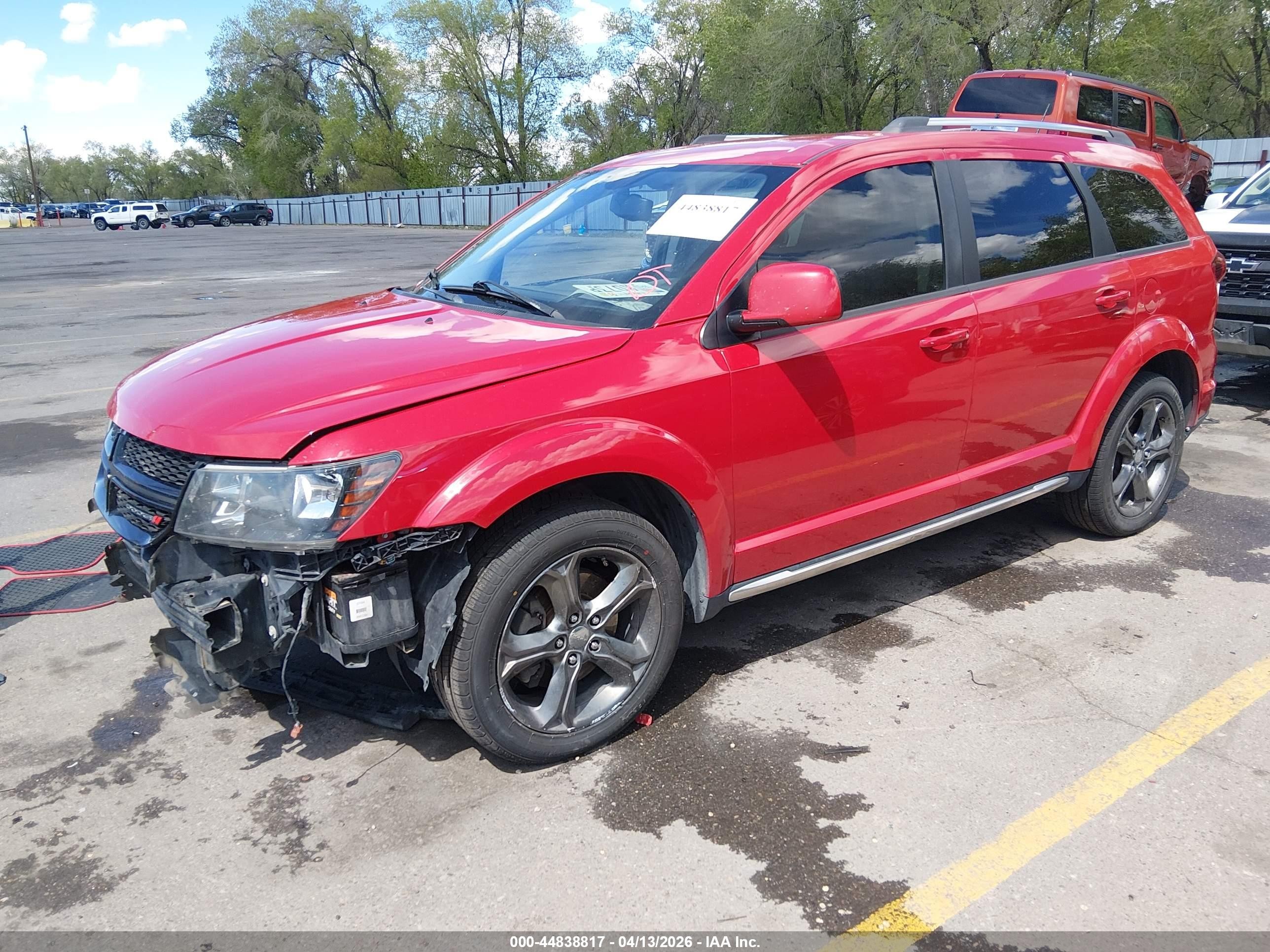 2015 Dodge Journey Crossroad Red vin: 3C4PDDGG9FT675855