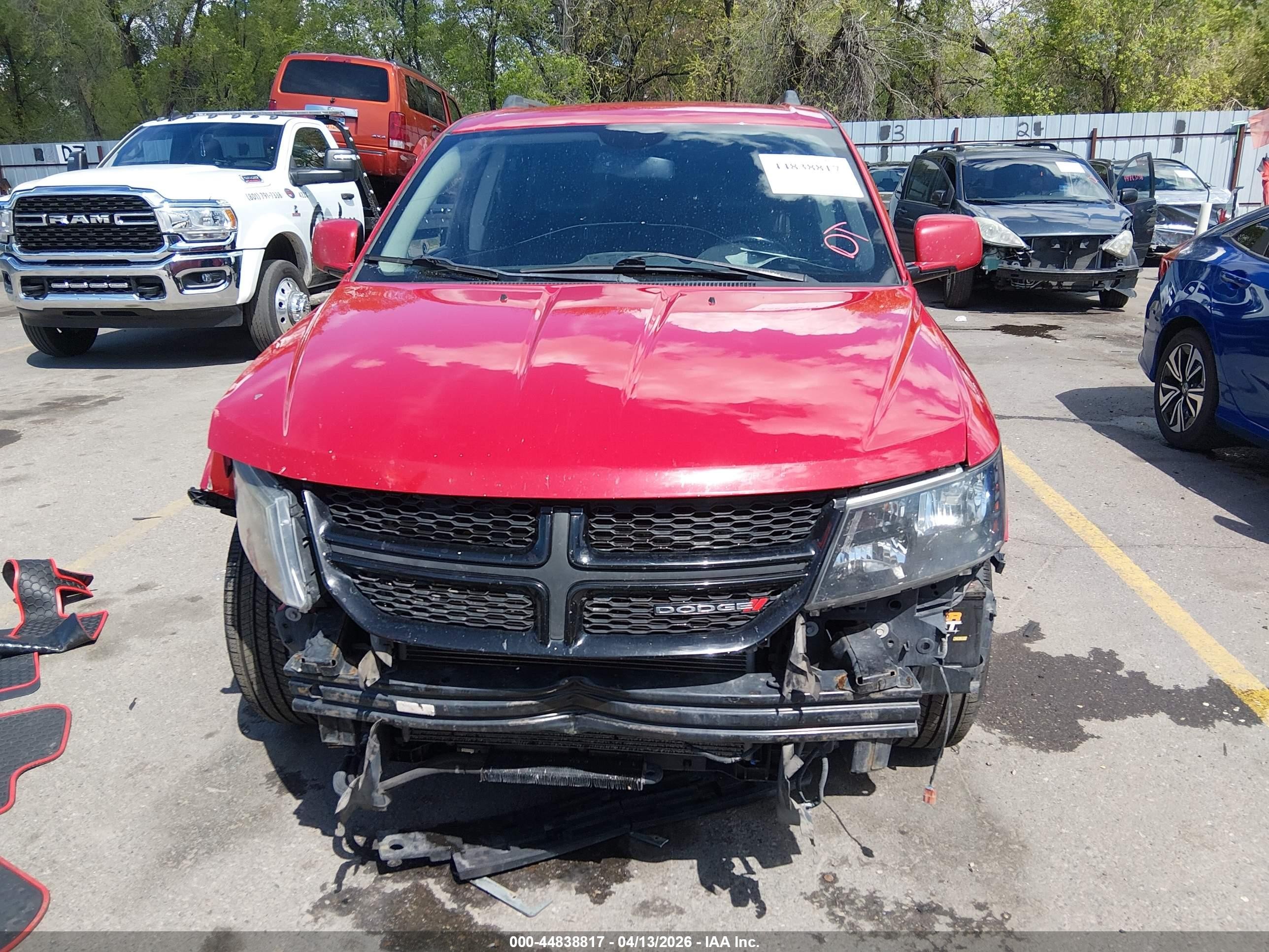 2015 Dodge Journey Crossroad Red vin: 3C4PDDGG9FT675855