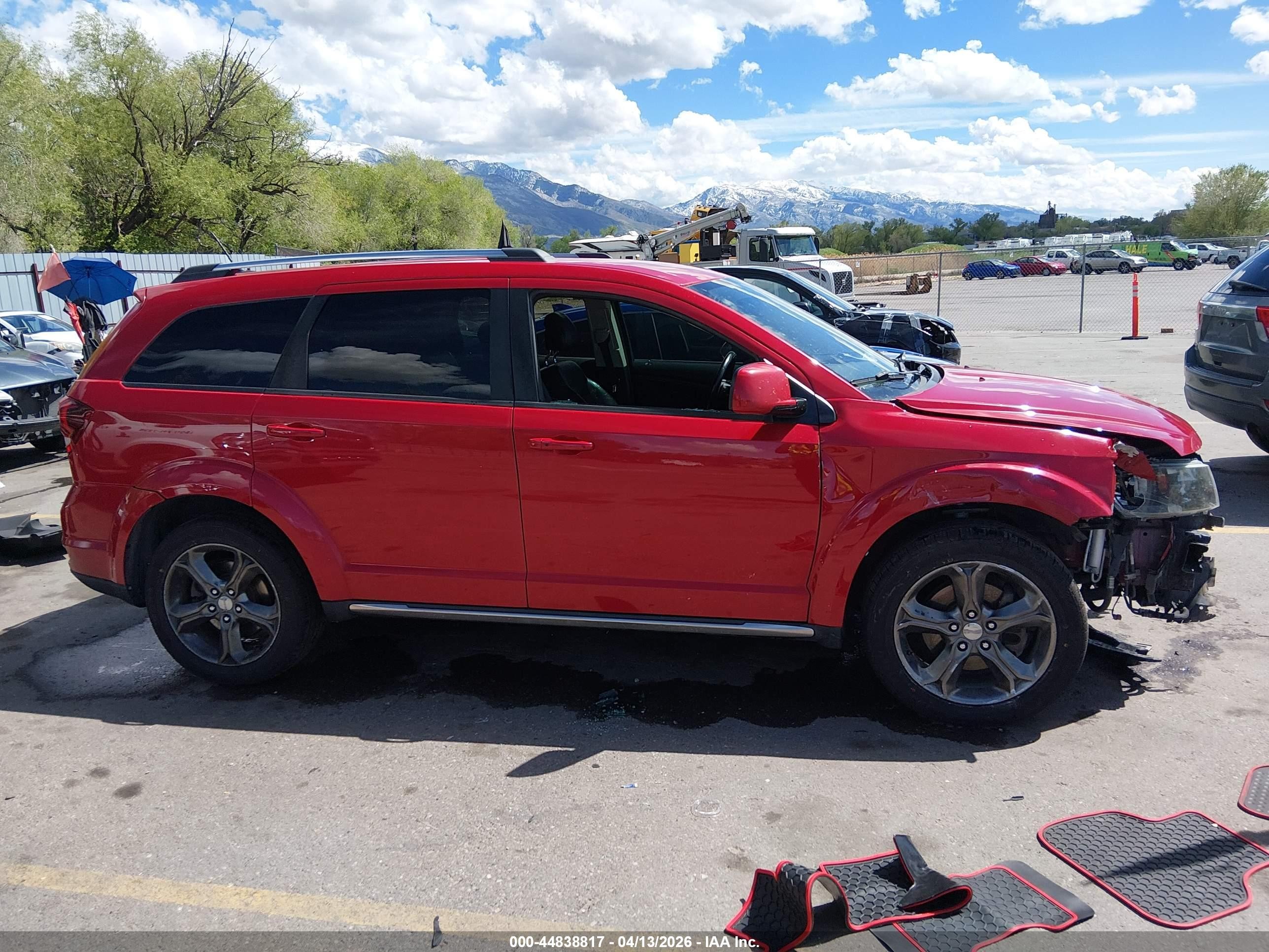 2015 Dodge Journey Crossroad Red vin: 3C4PDDGG9FT675855