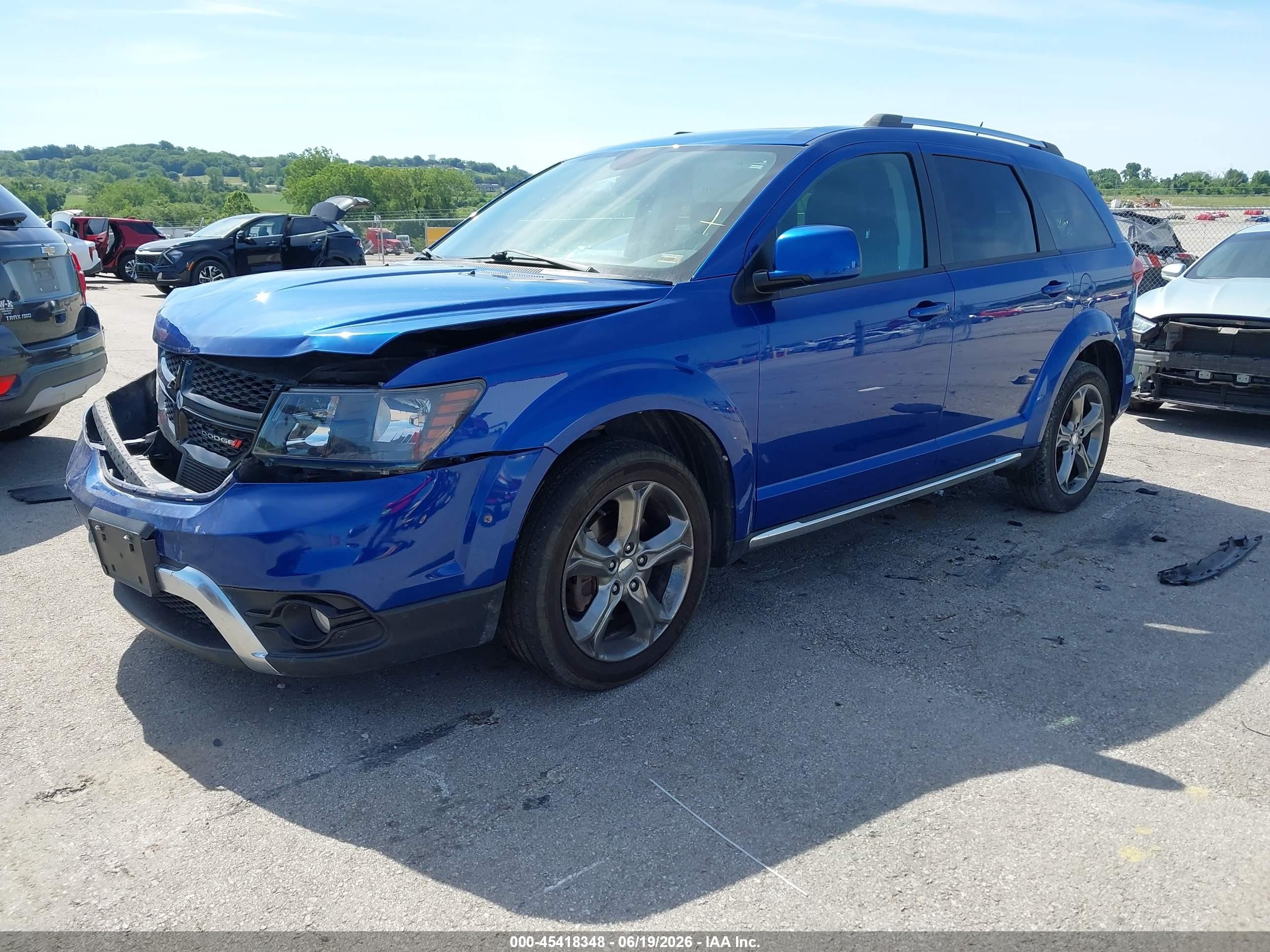 2015 Dodge Journey Crossroad Blue vin: 3C4PDDGG9FT695331