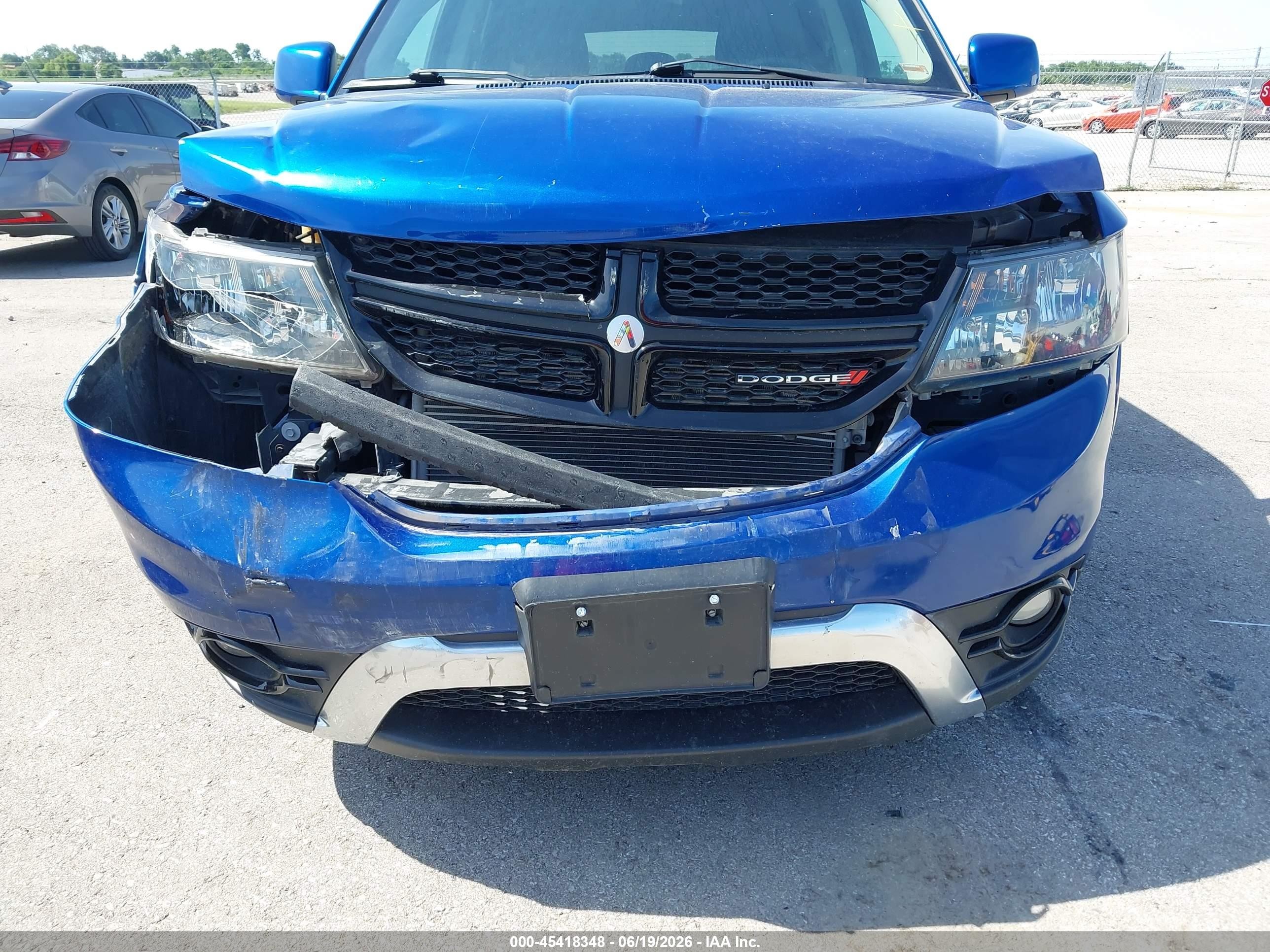 2015 Dodge Journey Crossroad Blue vin: 3C4PDDGG9FT695331