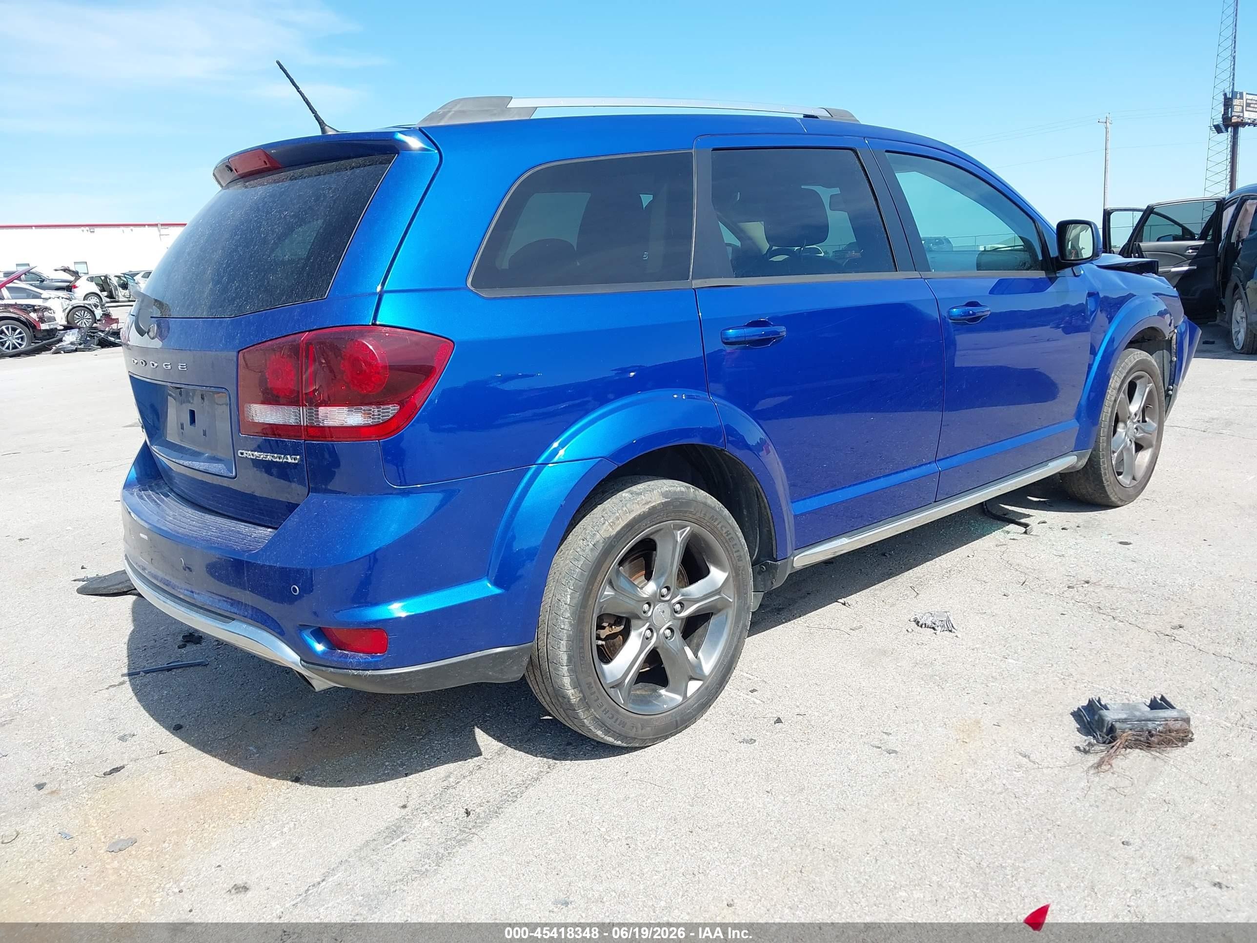 2015 Dodge Journey Crossroad Blue vin: 3C4PDDGG9FT695331