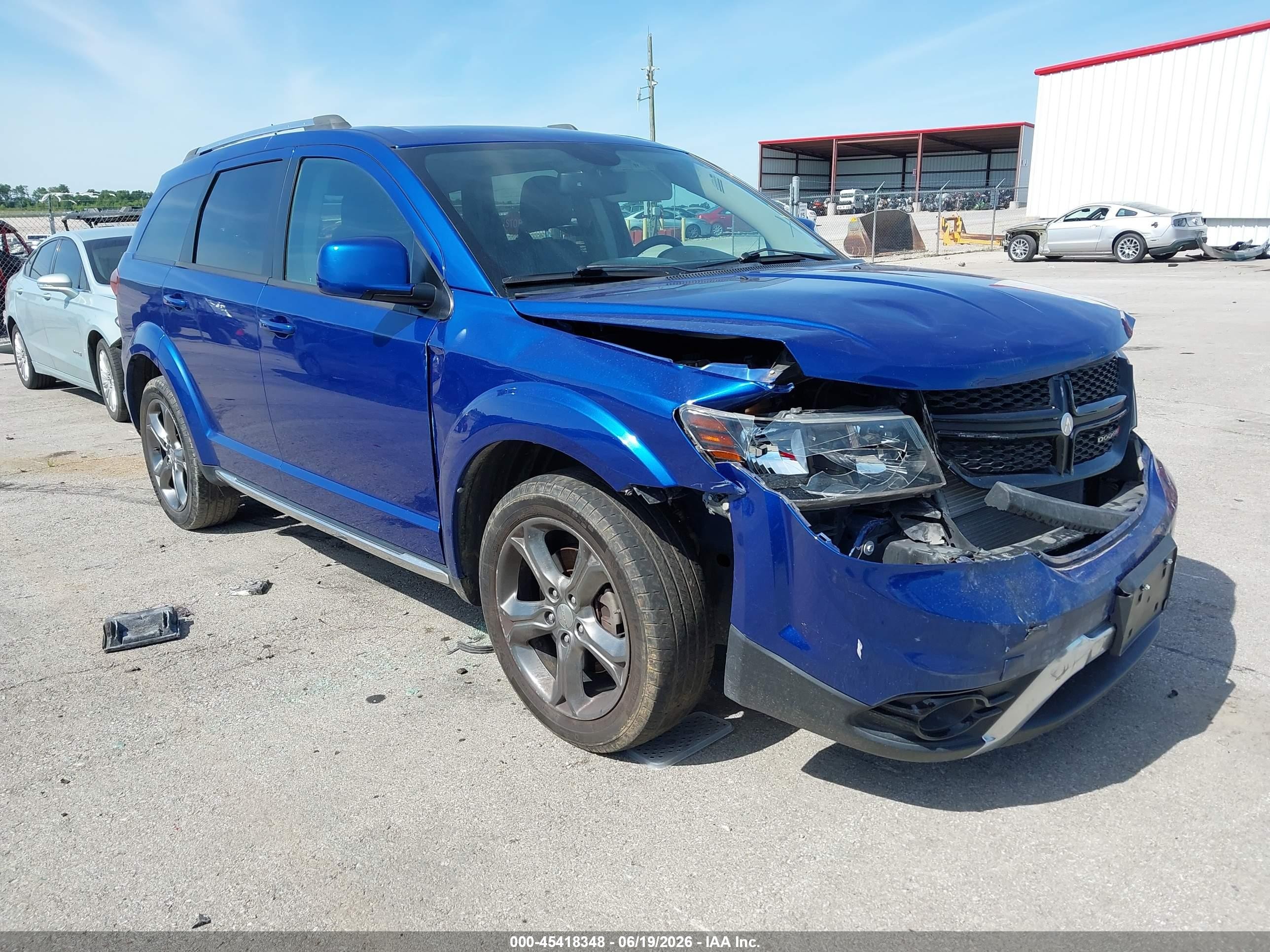 2015 Dodge Journey Crossroad Blue vin: 3C4PDDGG9FT695331