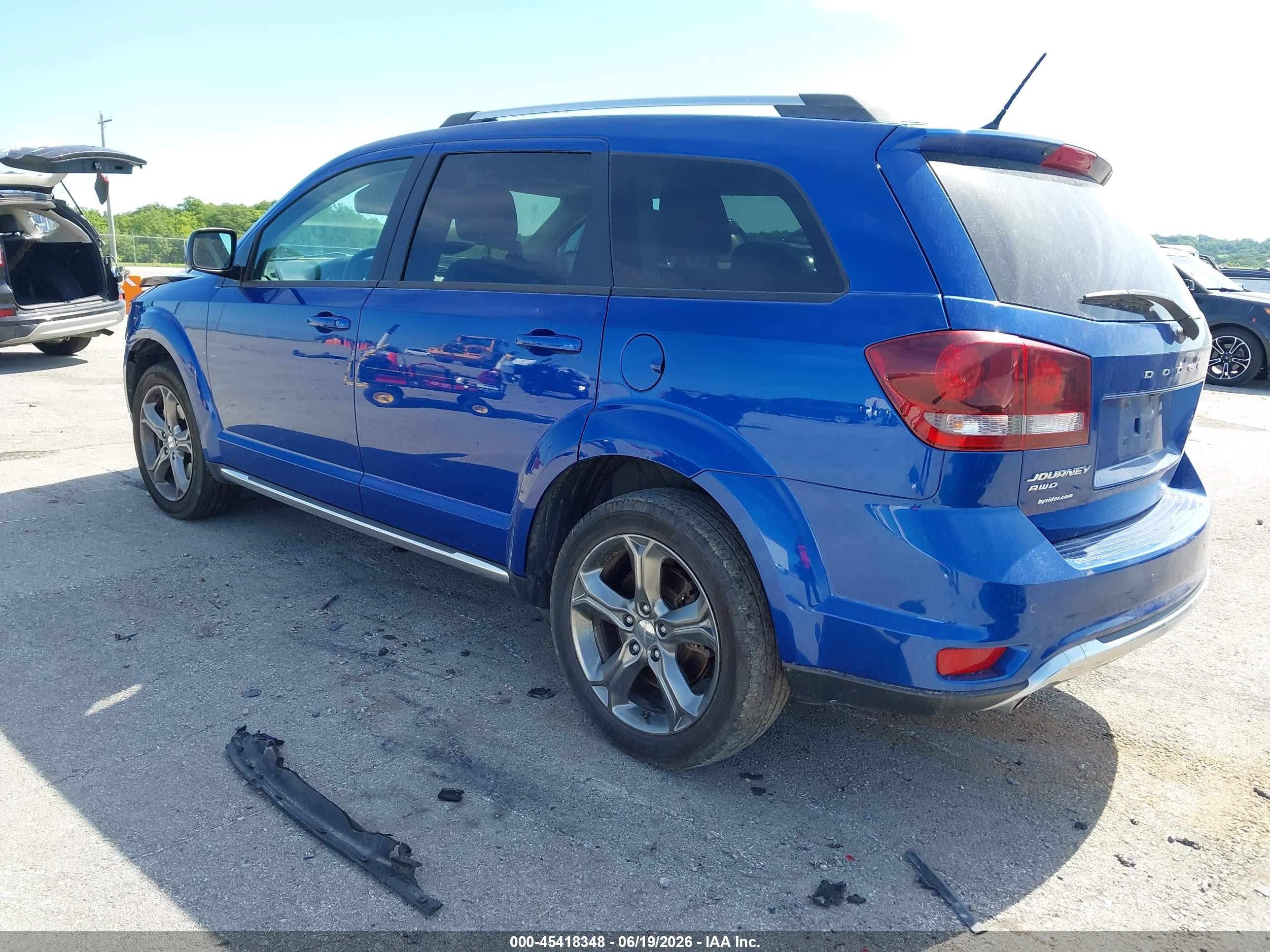2015 Dodge Journey Crossroad Blue vin: 3C4PDDGG9FT695331