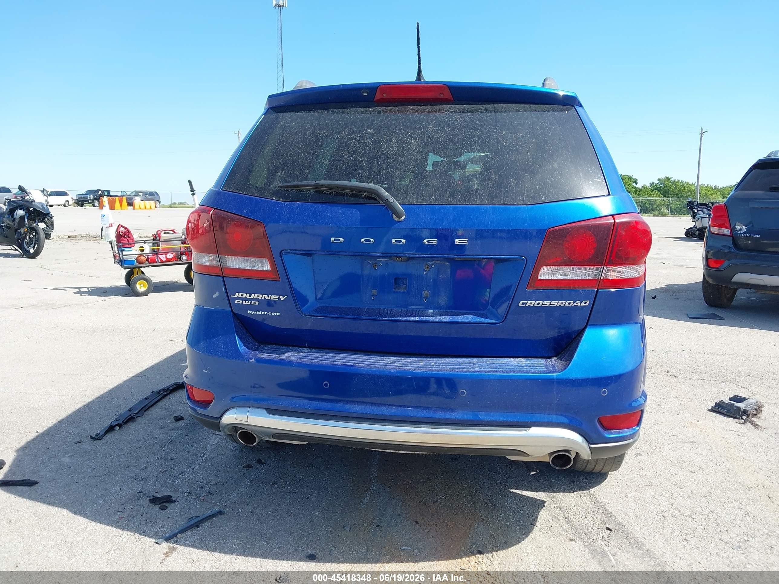 2015 Dodge Journey Crossroad Blue vin: 3C4PDDGG9FT695331