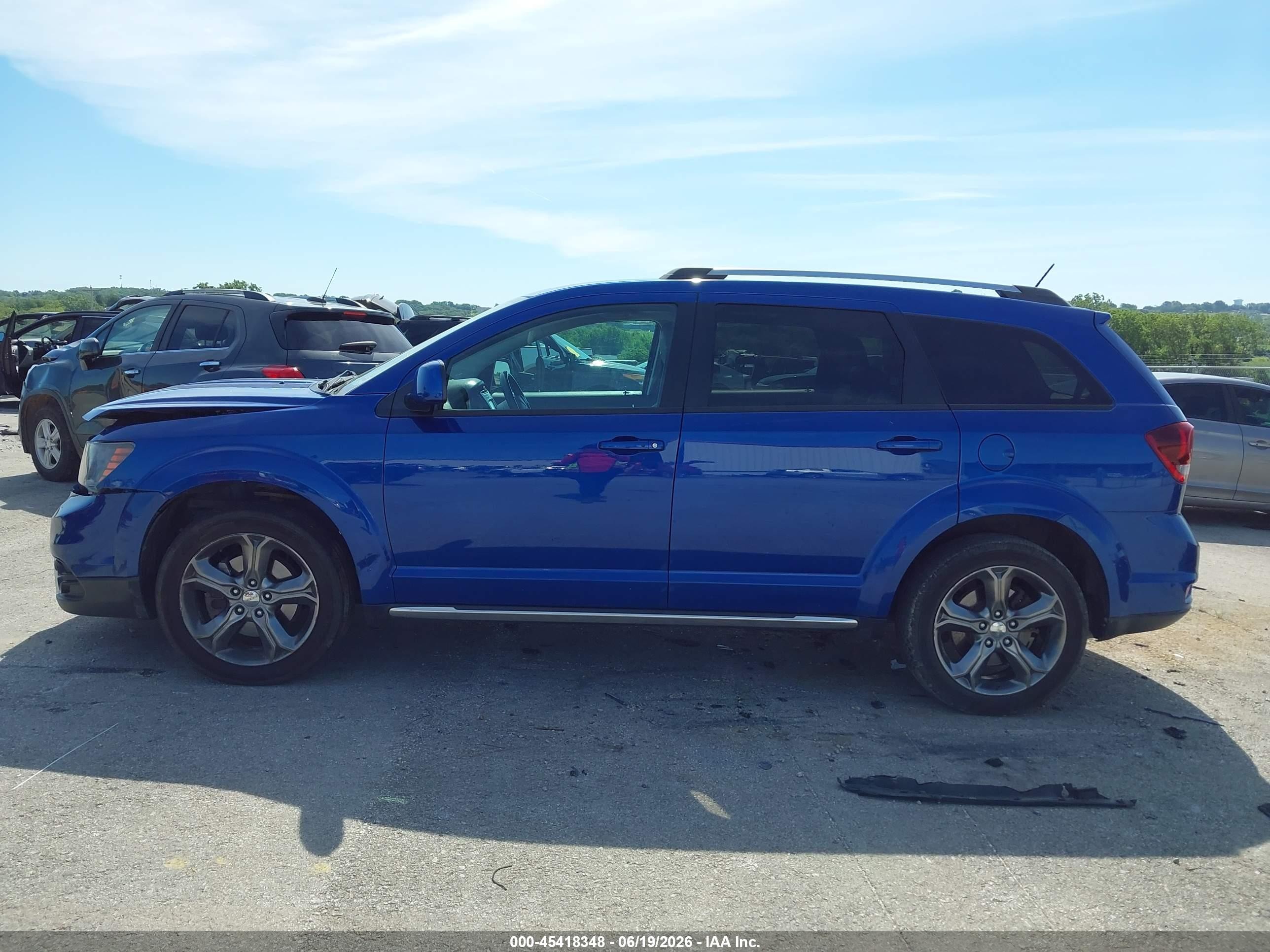 2015 Dodge Journey Crossroad Blue vin: 3C4PDDGG9FT695331