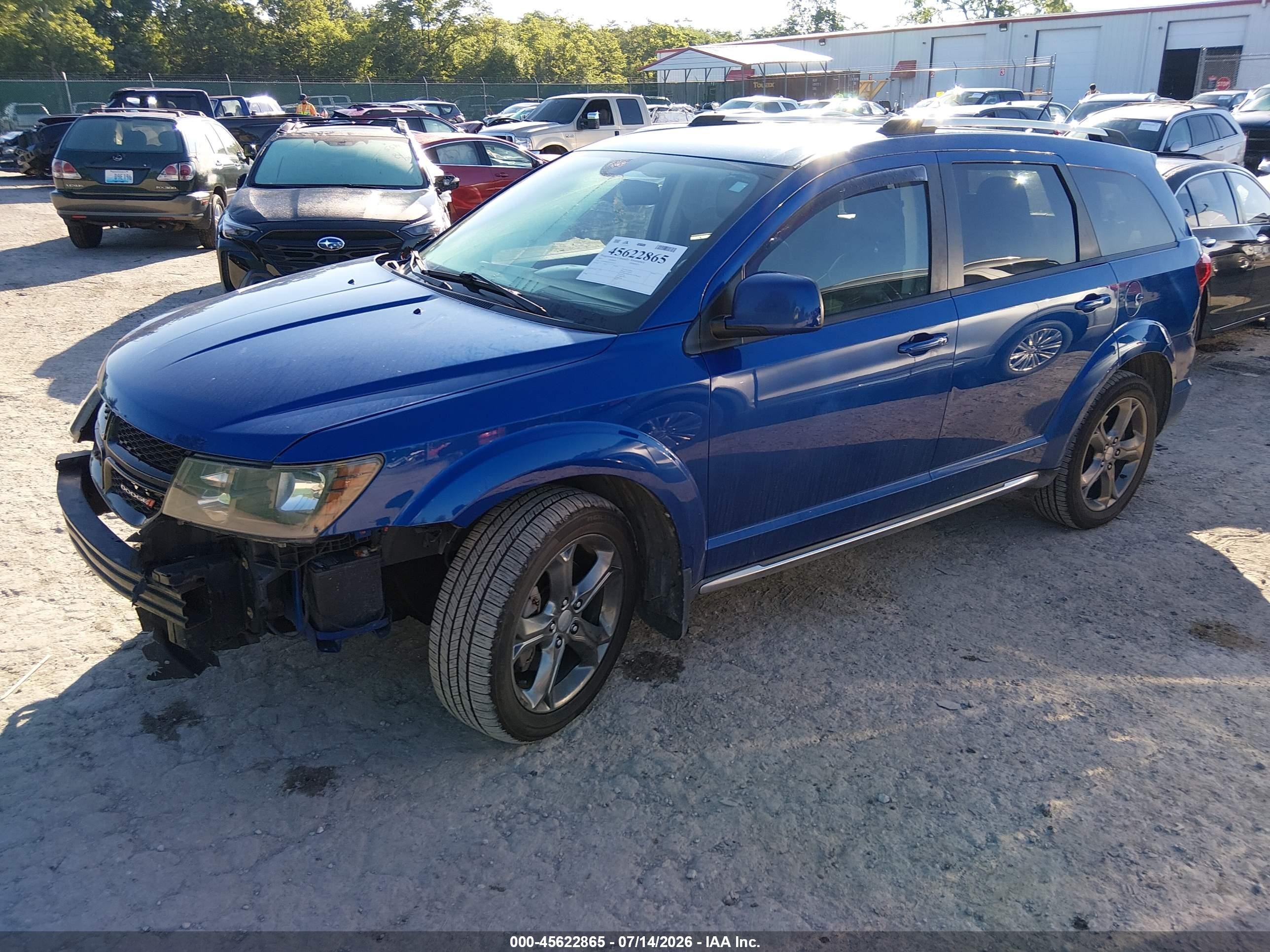 2015 Dodge Journey Crossroad Blue vin: 3C4PDDGGXFT544272