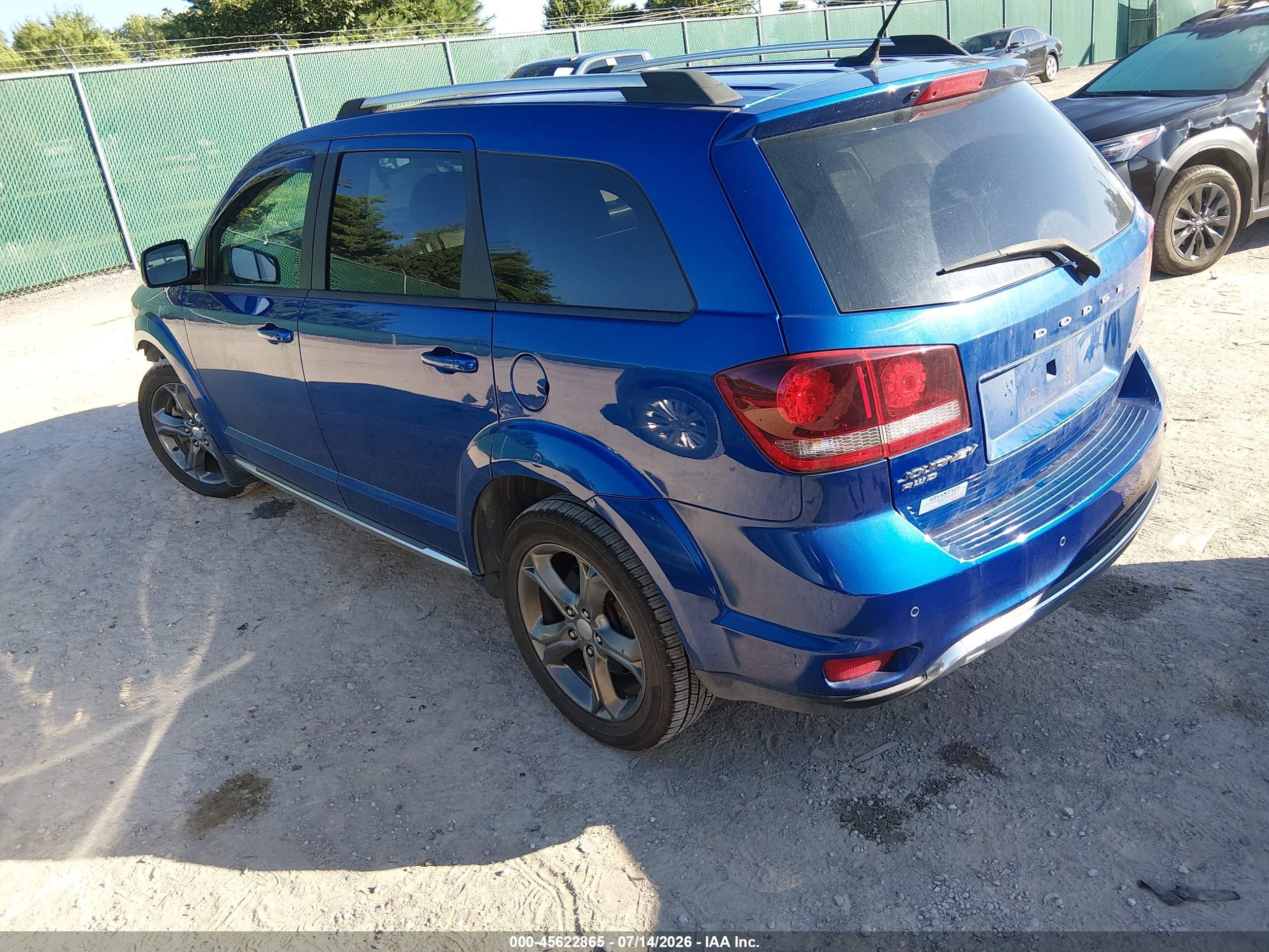 2015 Dodge Journey Crossroad Blue vin: 3C4PDDGGXFT544272