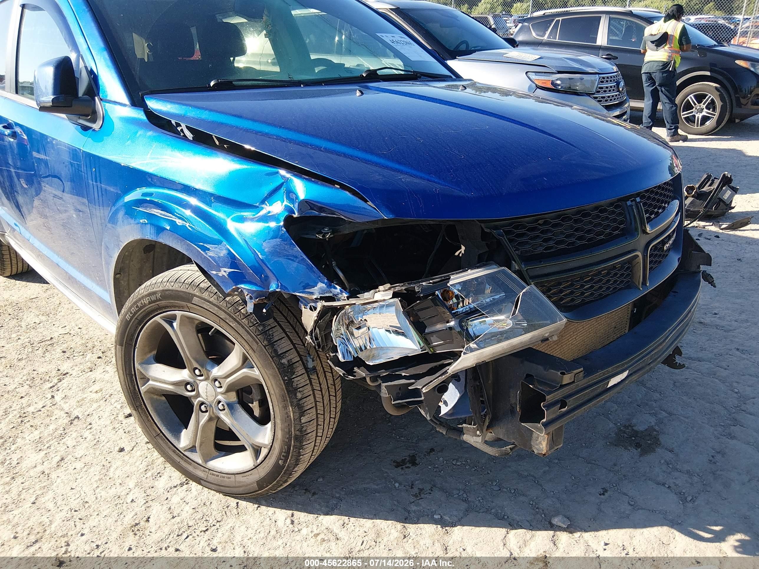 2015 Dodge Journey Crossroad Blue vin: 3C4PDDGGXFT544272