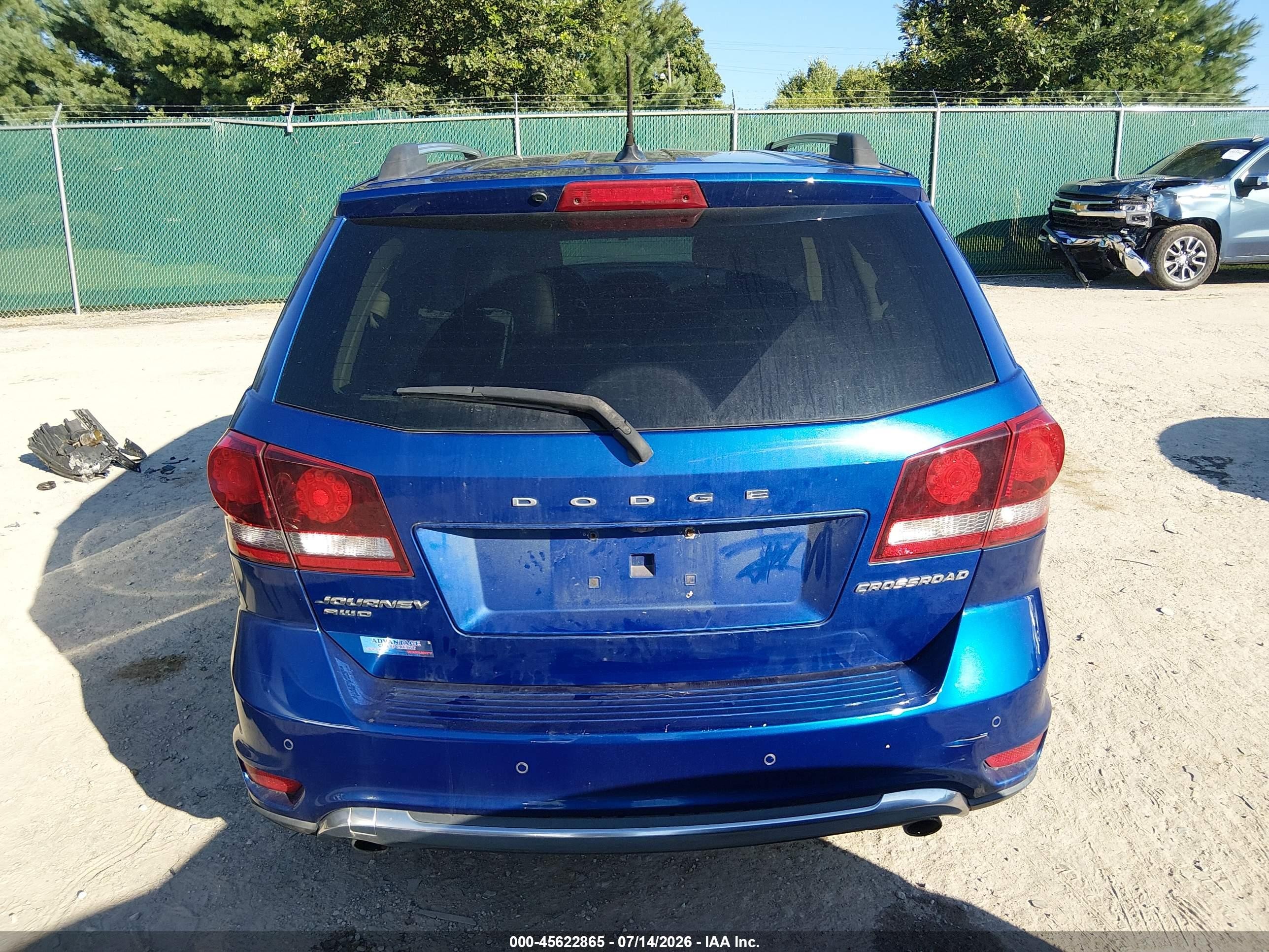 2015 Dodge Journey Crossroad Blue vin: 3C4PDDGGXFT544272
