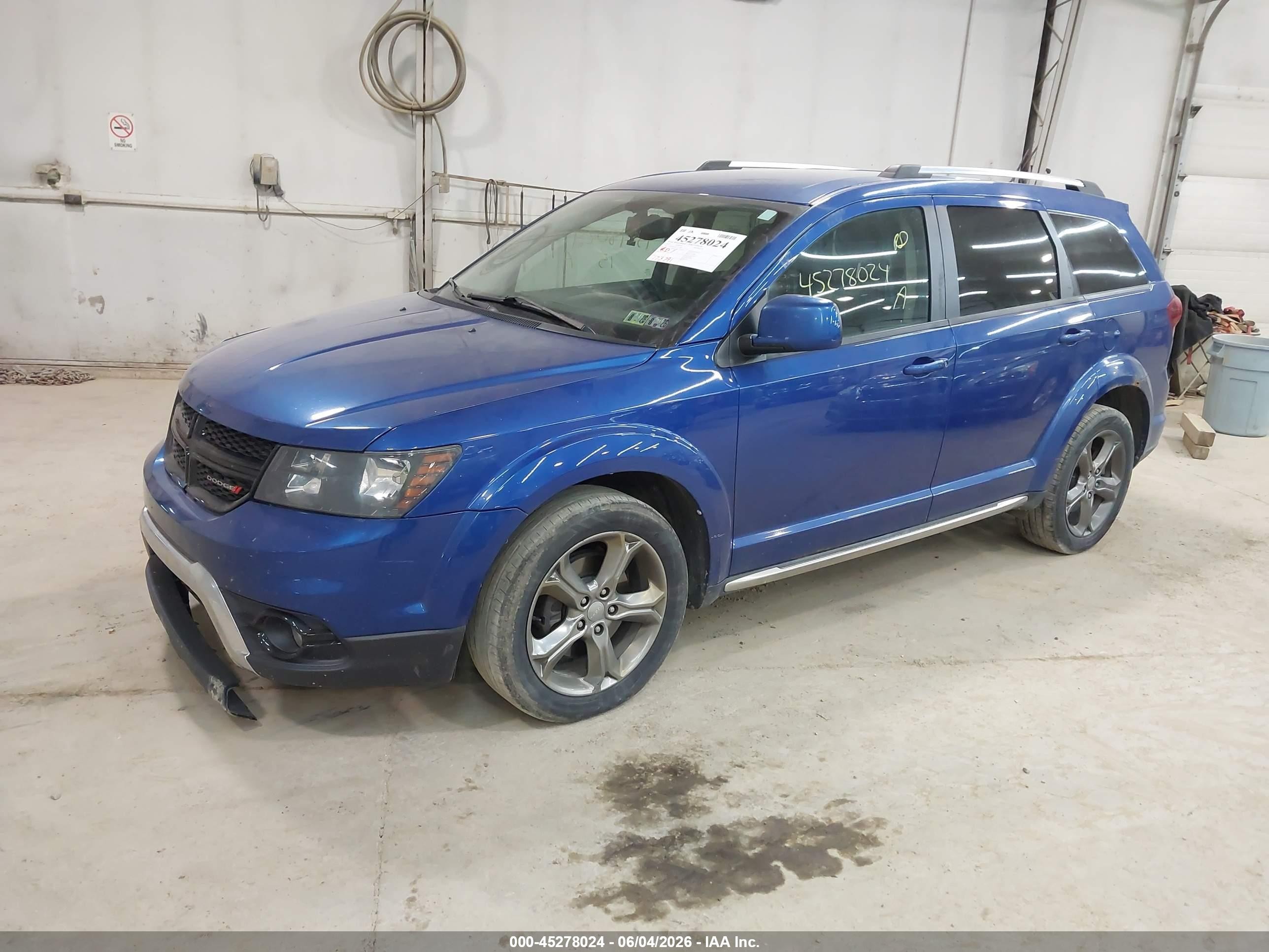 2015 Dodge Journey Crossroad Blue vin: 3C4PDDGGXFT677484