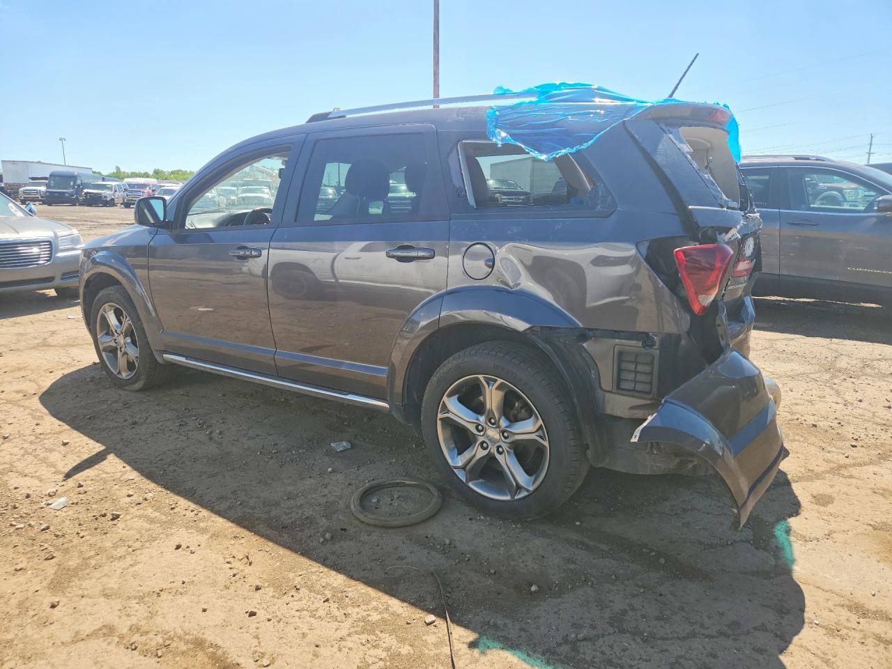 2017 Dodge Journey Crossroad Gray vin: 3C4PDDGGXHT583186