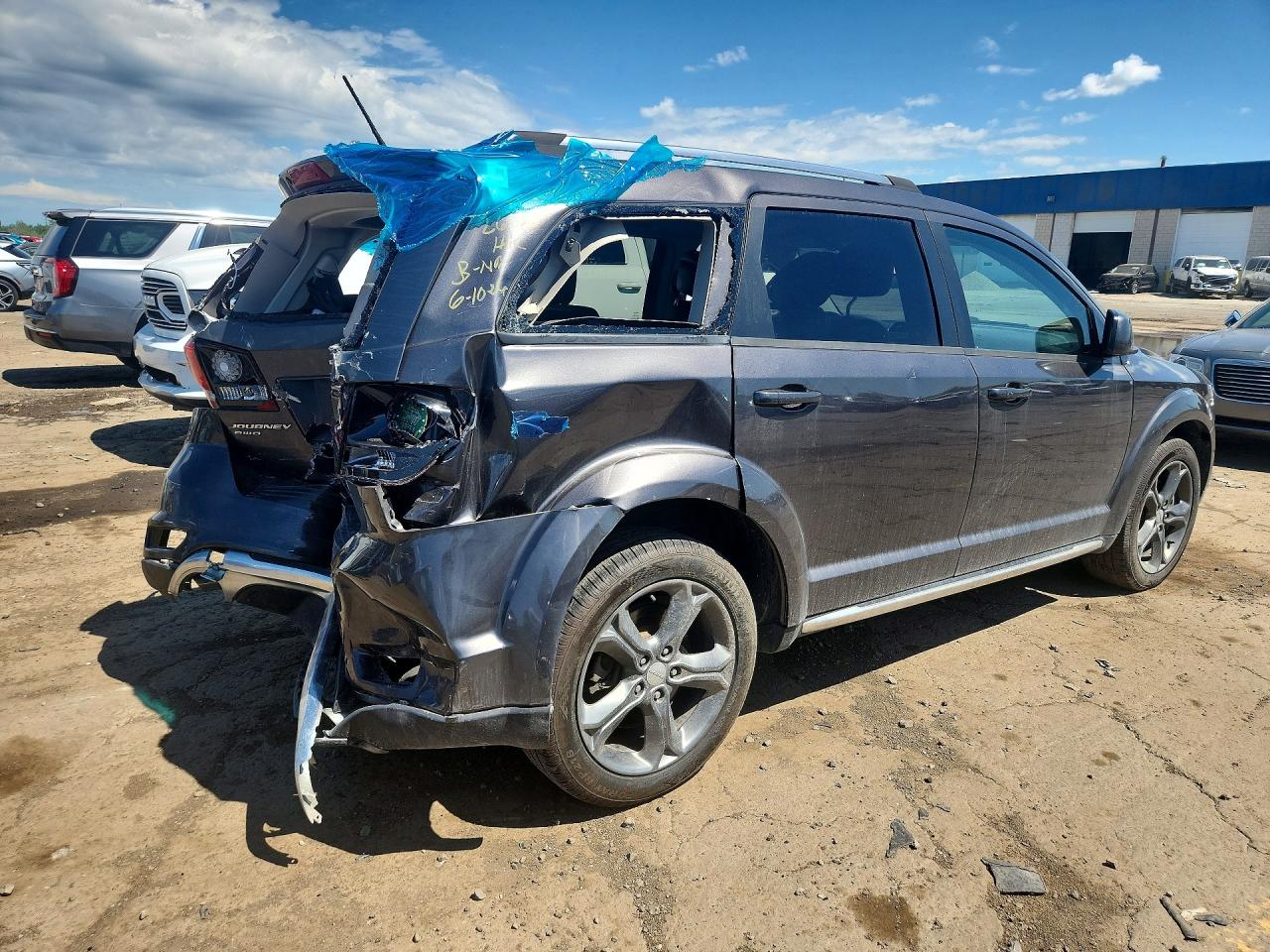 2017 Dodge Journey Crossroad Gray vin: 3C4PDDGGXHT583186