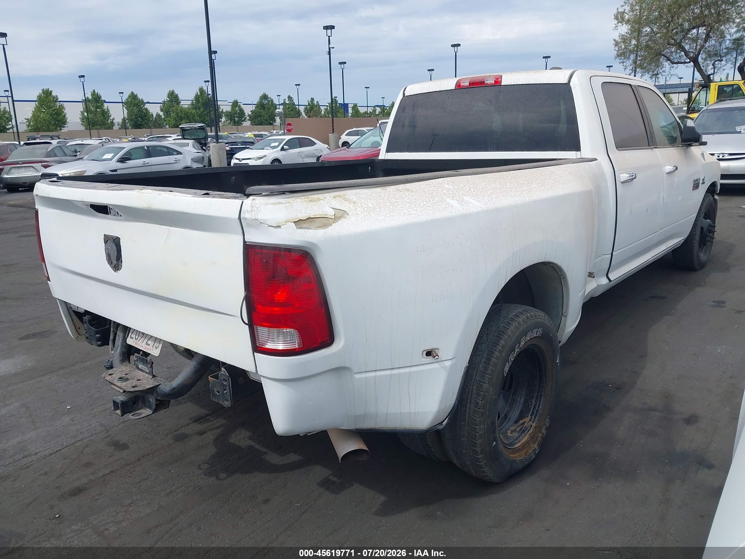 2012 Dodge Ram 3500 Slt White vin: 3C63DPHL8CG196351
