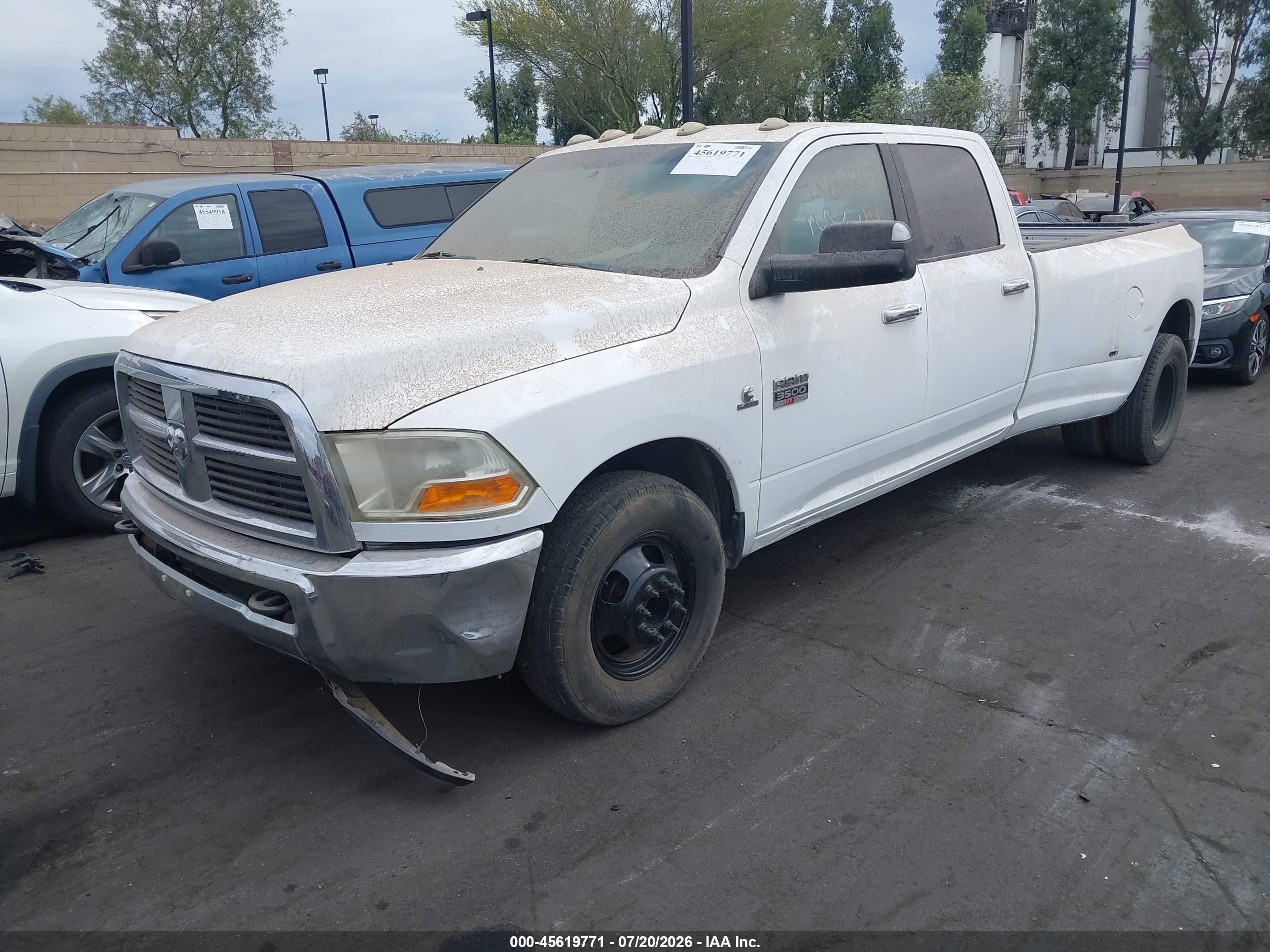 2012 Dodge Ram 3500 Slt White vin: 3C63DPHL8CG196351