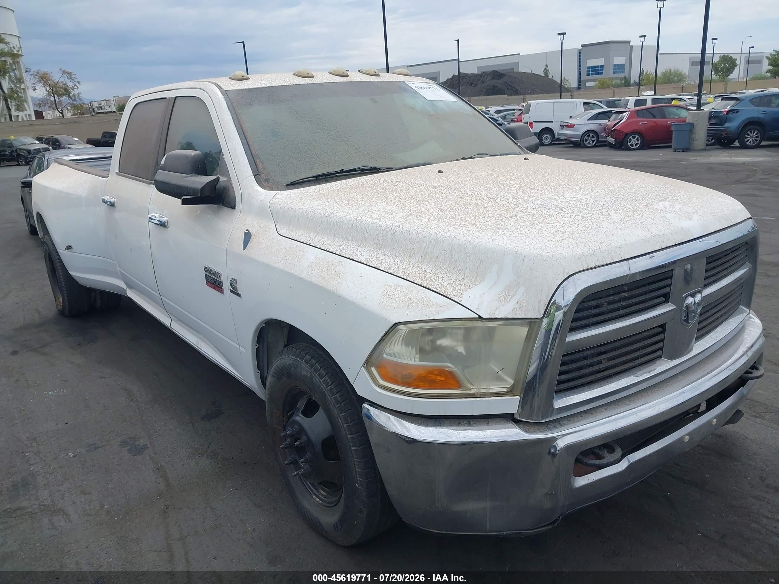 2012 Dodge Ram 3500 Slt White vin: 3C63DPHL8CG196351