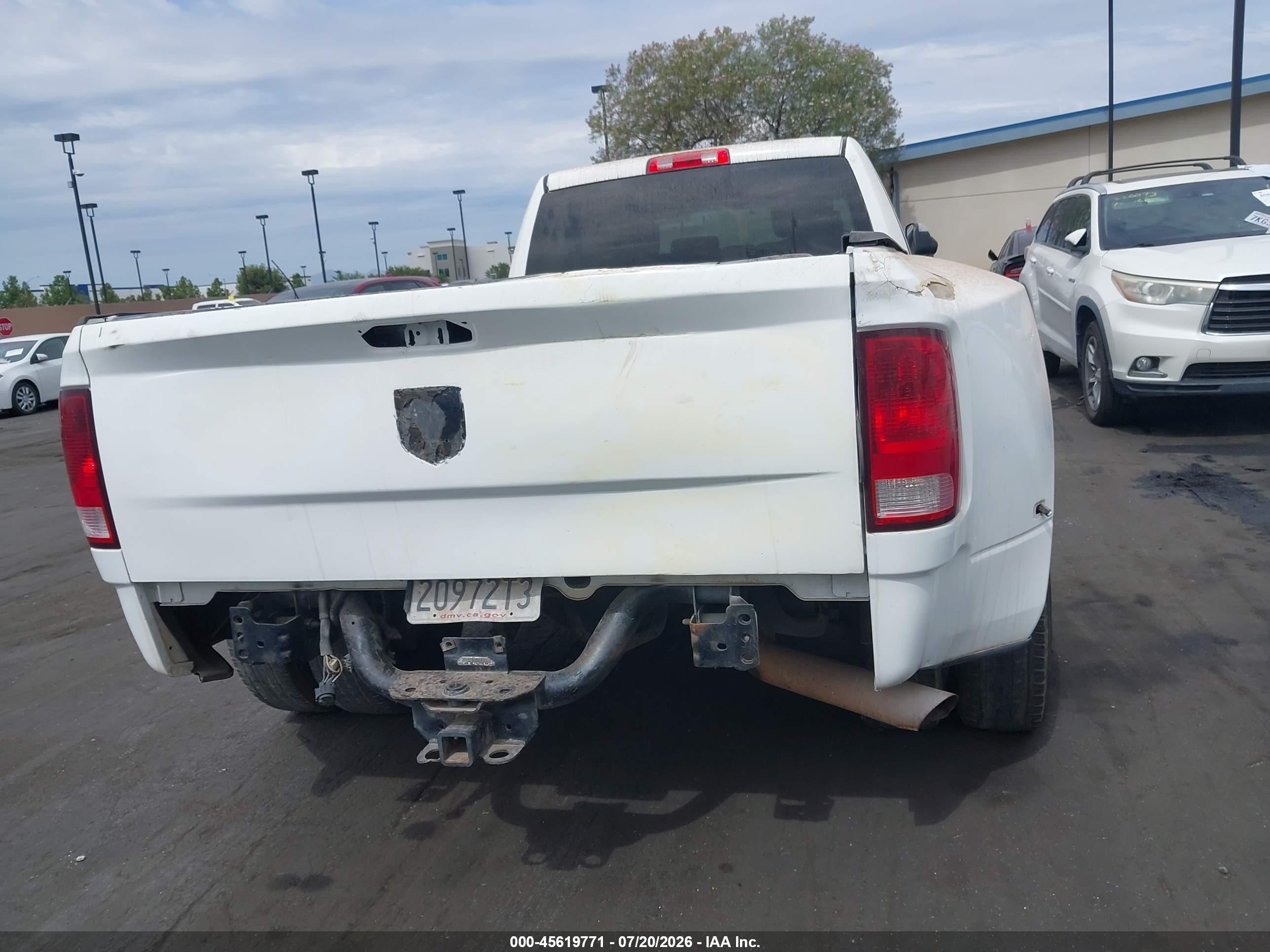 2012 Dodge Ram 3500 Slt White vin: 3C63DPHL8CG196351