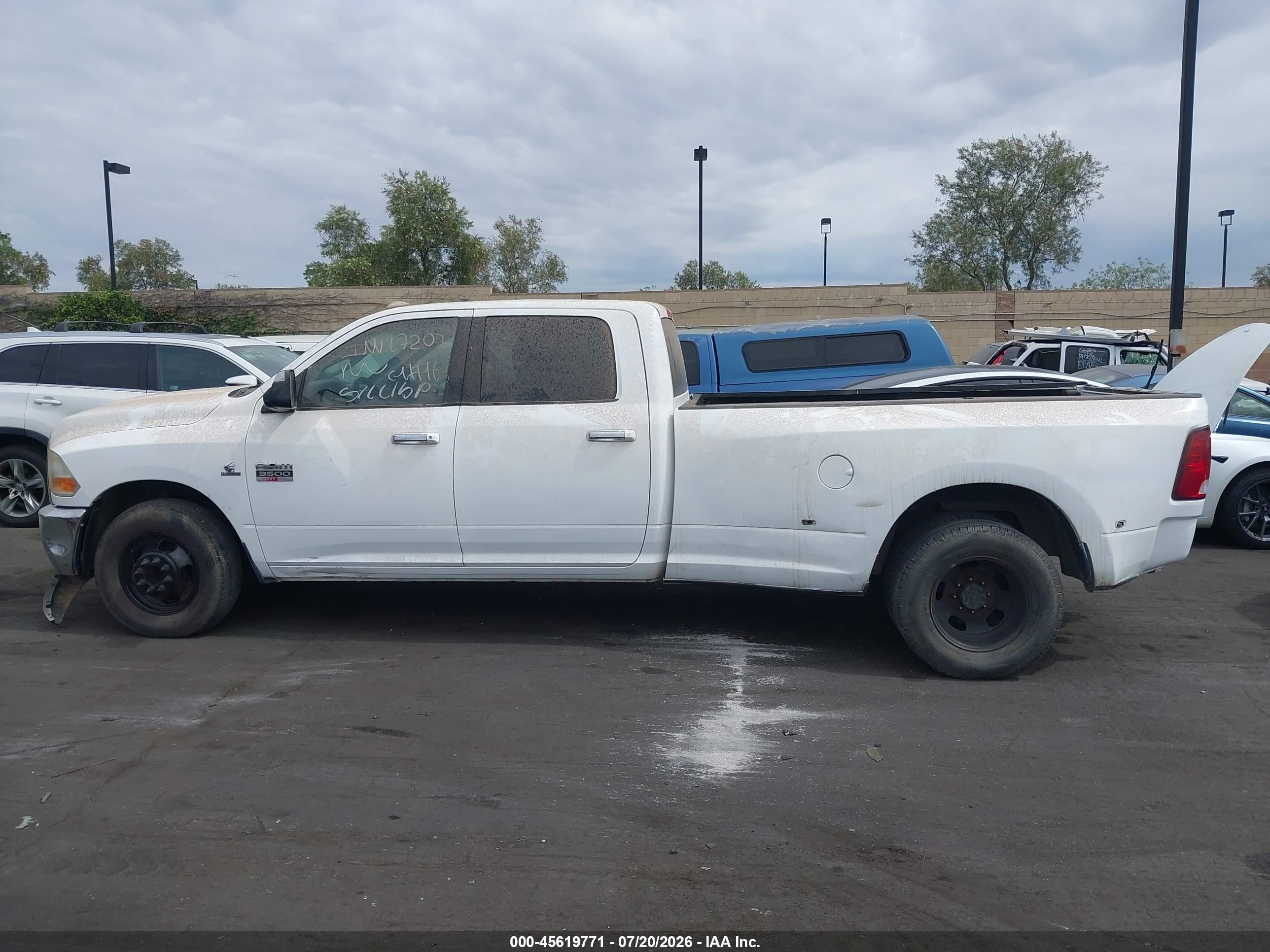 2012 Dodge Ram 3500 Slt White vin: 3C63DPHL8CG196351