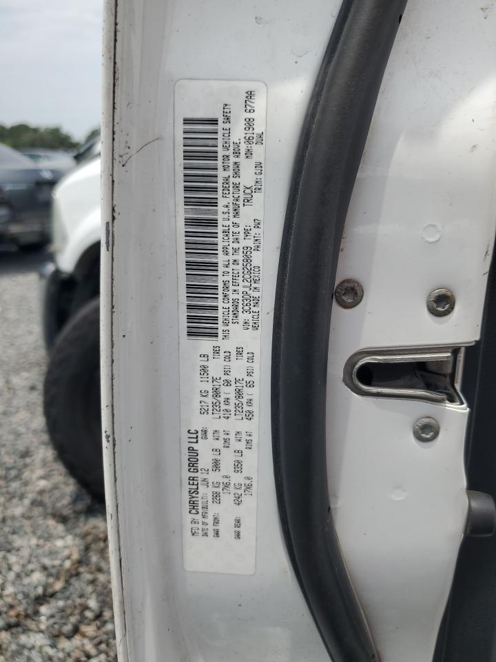 2012 Dodge Ram 3500 Laramie White vin: 3C63DPJL2CG258059