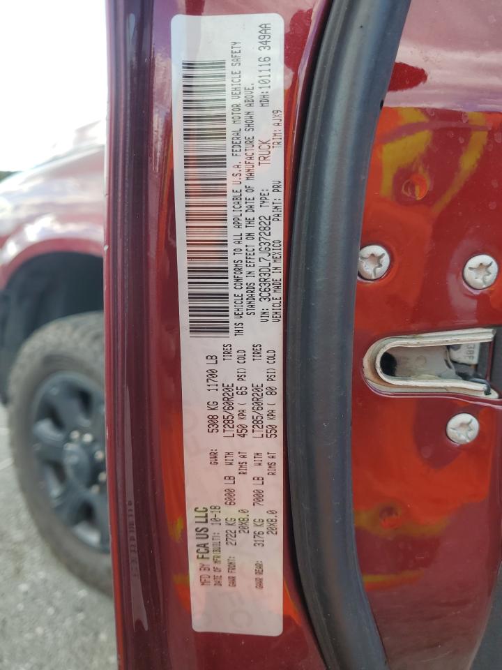 2018 Ram 3500 Slt Red vin: 3C63R3DL7JG372822