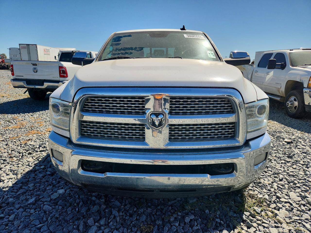 2015 Ram 3500 Laramie White vin: 3C63R3MLXFG616826