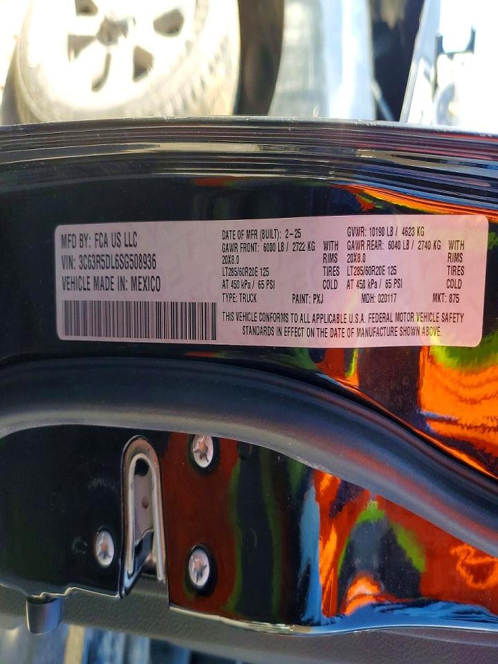 2025 Ram 2500 Big Horn Black vin: 3C63R5DL6SG508936