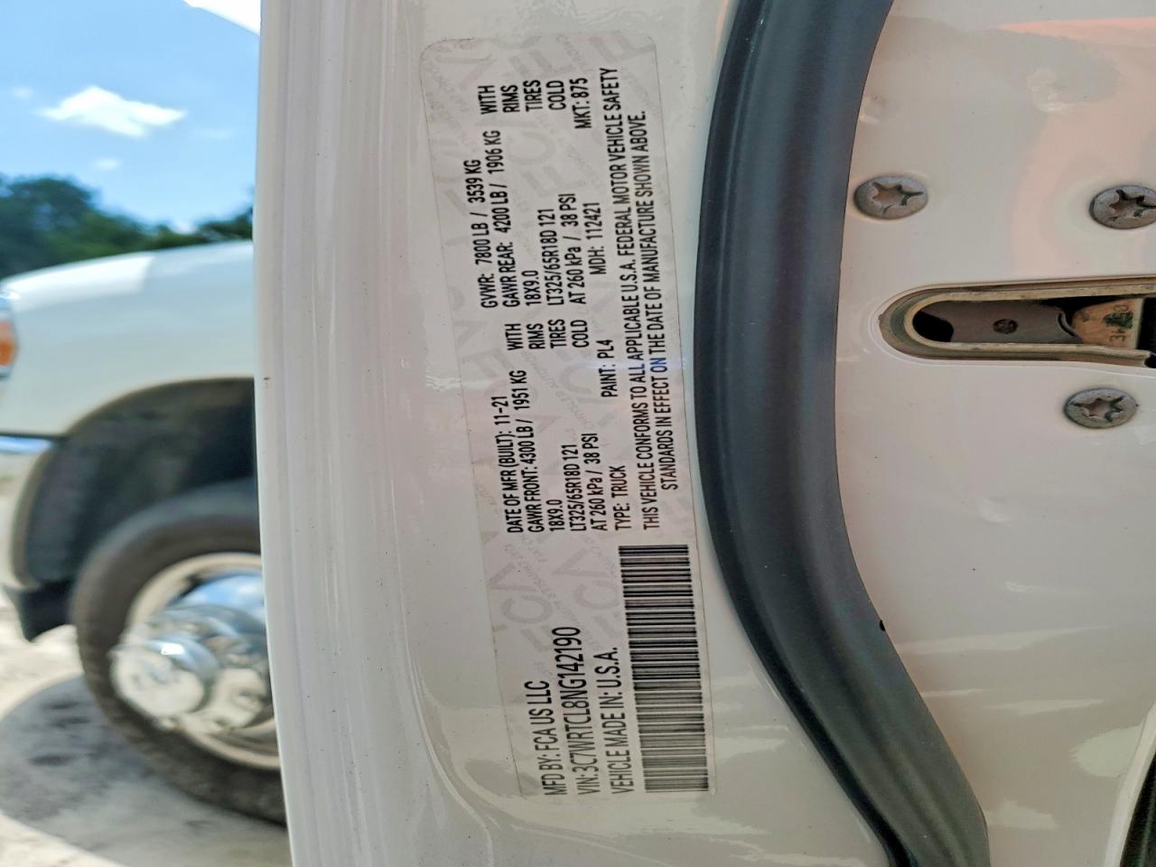 2024 Ram 3500 Tradesman White vin: 3C63RRGL6RG215180