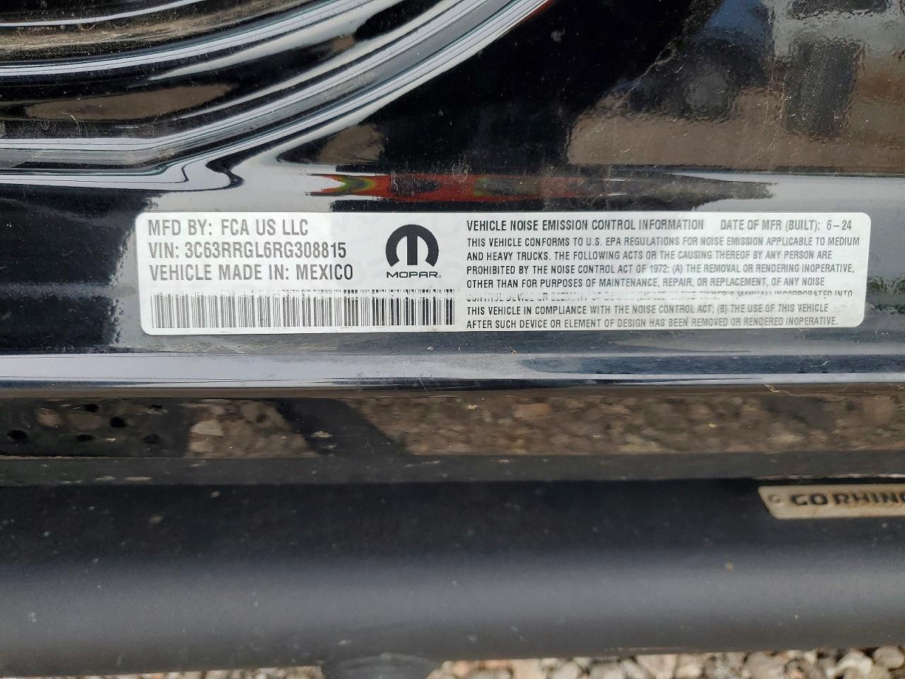 2024 Ram 3500 Tradesman Black vin: 3C63RRGL6RG308815