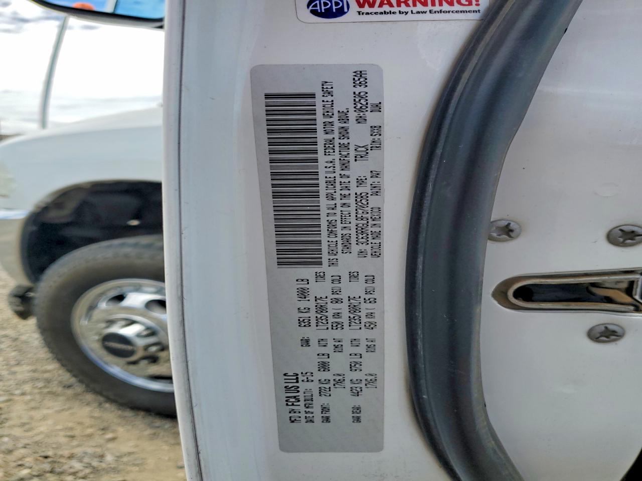 2015 Ram 3500 St White vin: 3C63RRGL8FG702585