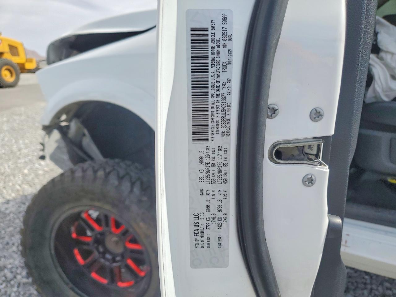 2017 Ram 3500 Laramie Белый vin: 3C63RRJL5HG513677