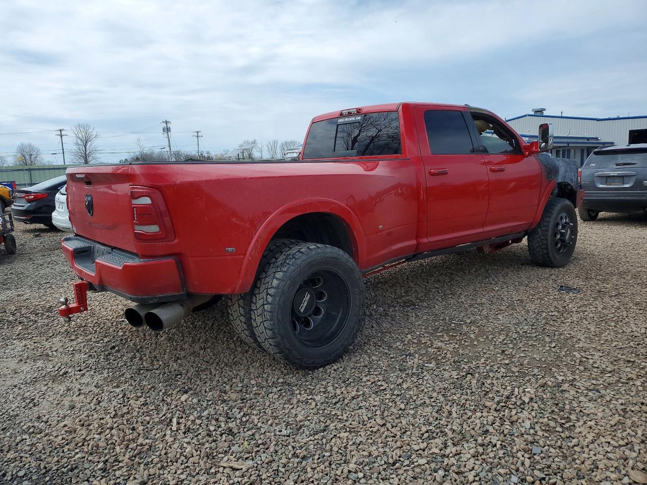 2020 Ram 3500 Longhorn Red vin: 3C63RRKL6LG233483