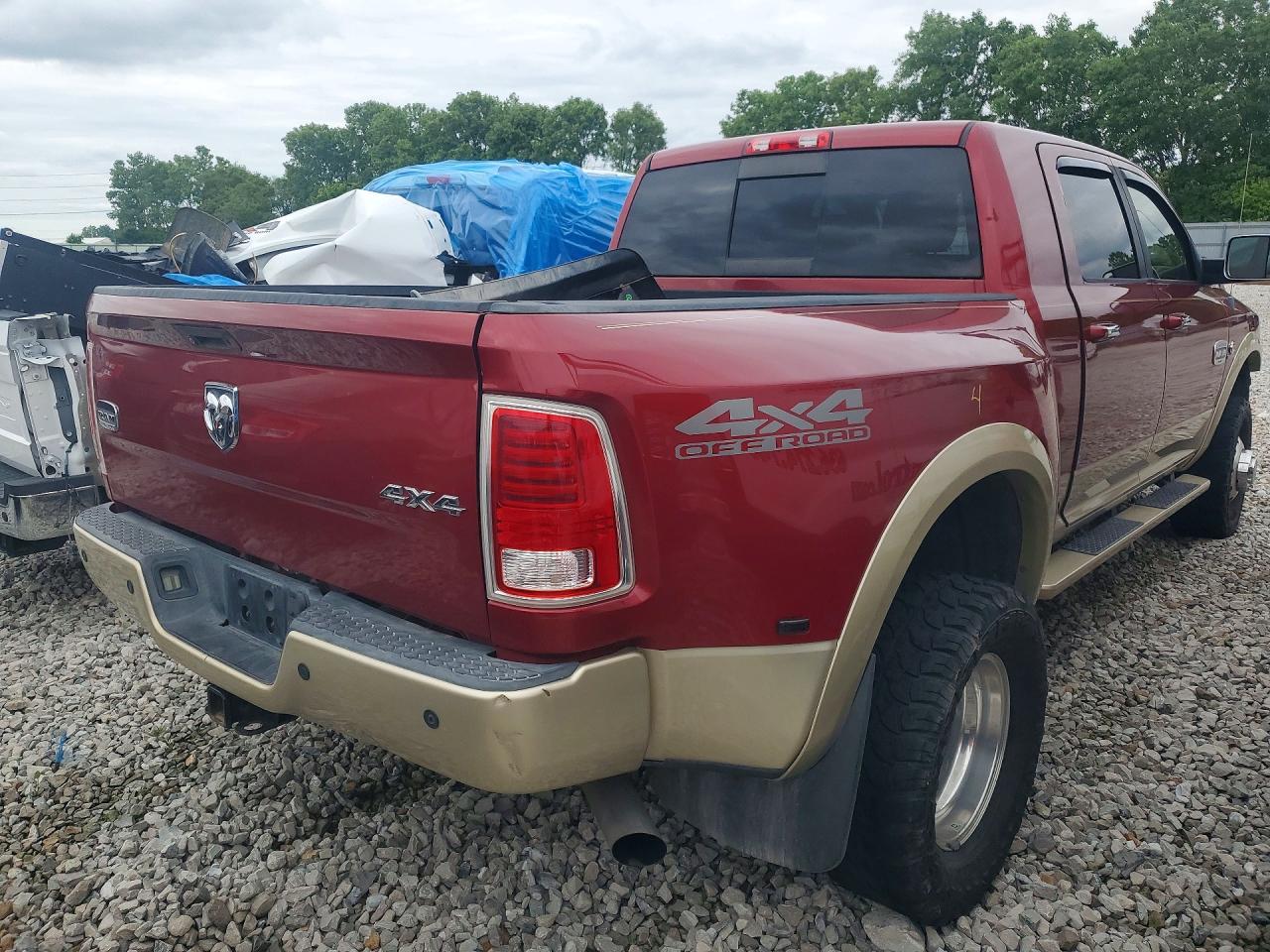 2013 Ram 3500 Longhorn Burgundy vin: 3C63RRNL3DG544558