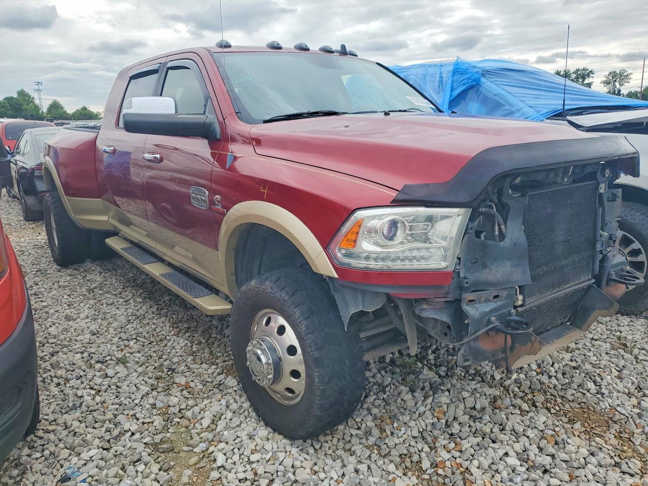 2013 Ram 3500 Longhorn Burgundy vin: 3C63RRNL3DG544558