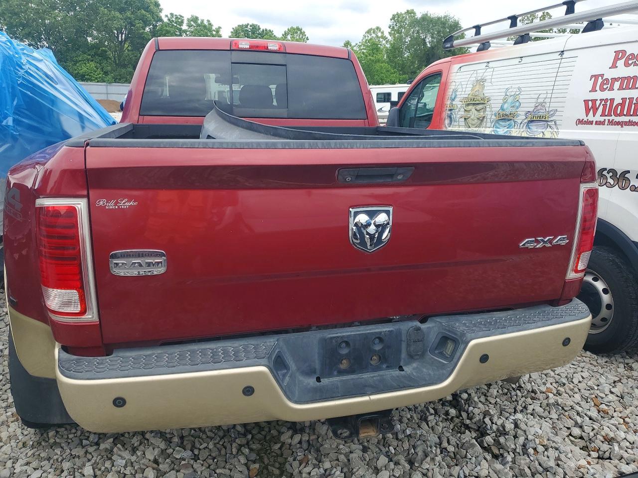 2013 Ram 3500 Longhorn Burgundy vin: 3C63RRNL3DG544558