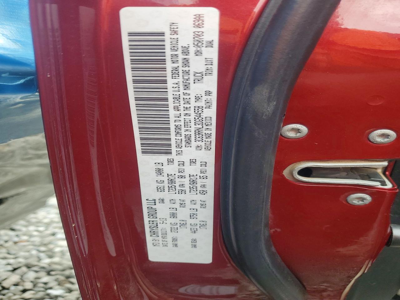 2013 Ram 3500 Longhorn Burgundy vin: 3C63RRNL3DG544558