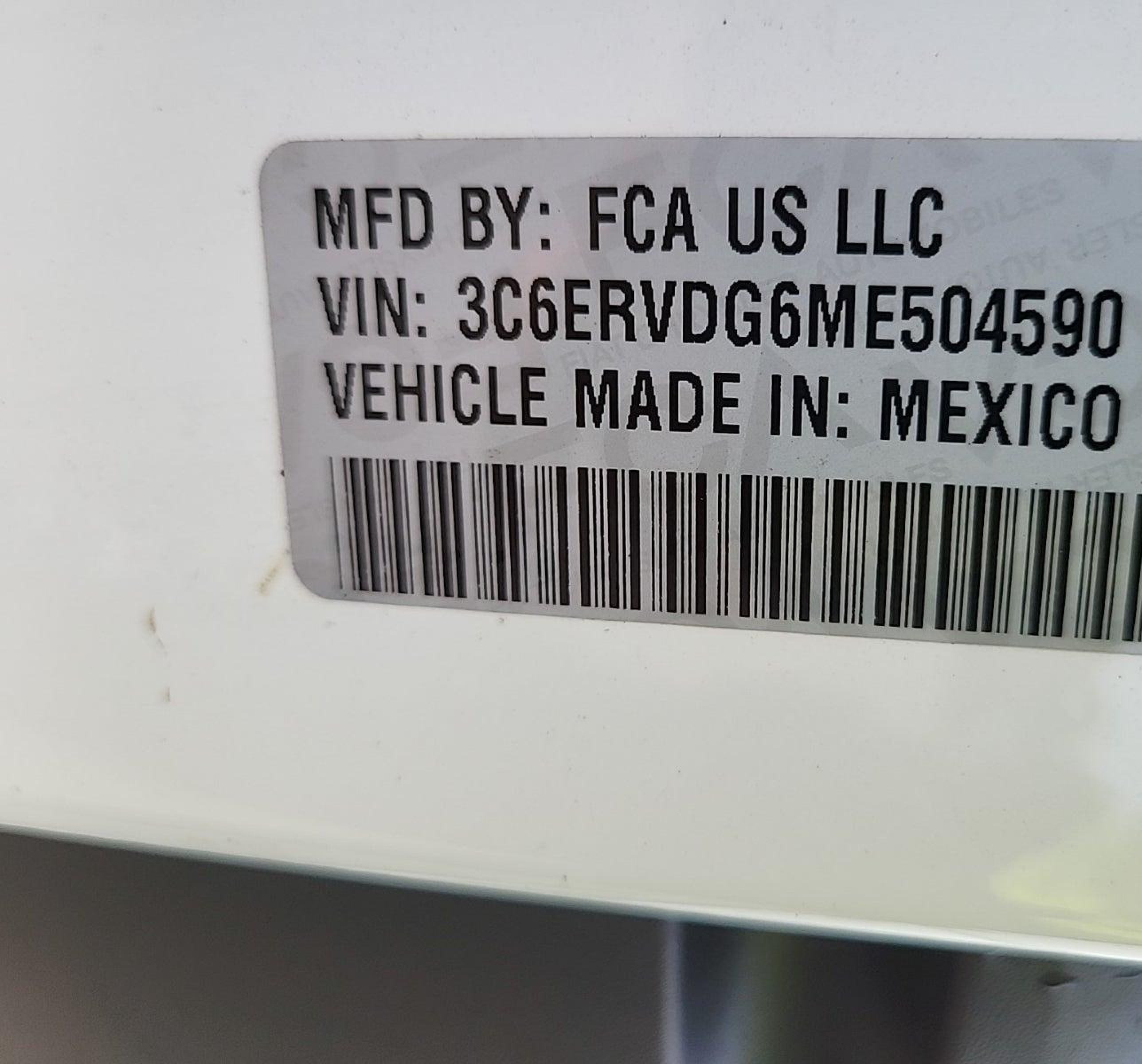 2021 Ram Promaster 2500 High Roof 159 Wb vin: 3C6ERVDG6ME504590
