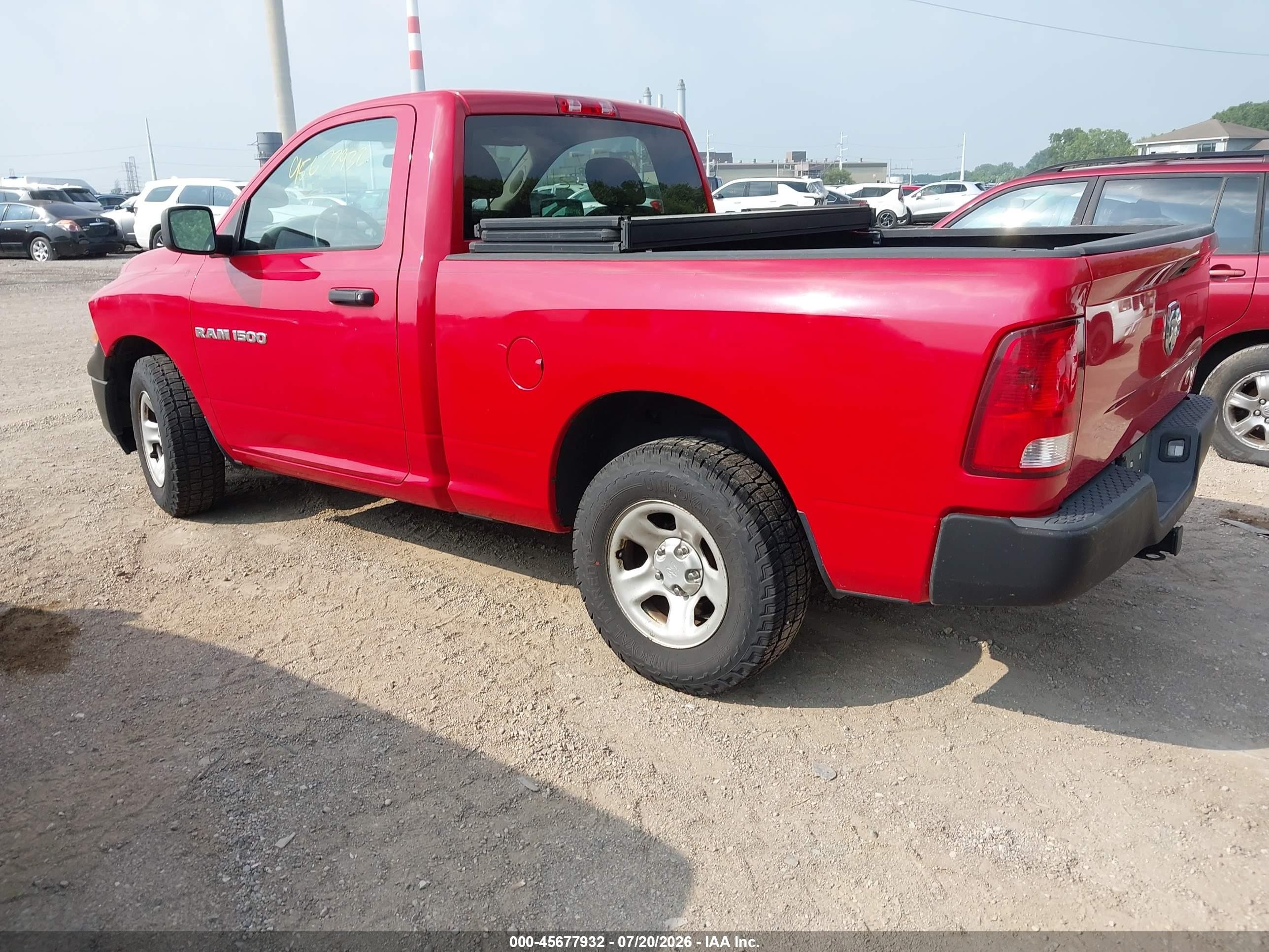 2012 Ram 1500 St Red vin: 3C6JD6AP5CG277659