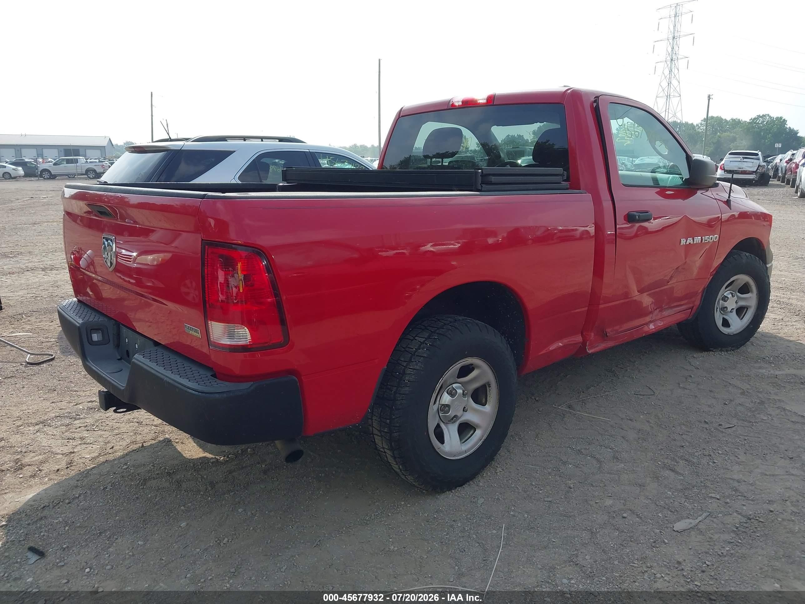 2012 Ram 1500 St Red vin: 3C6JD6AP5CG277659