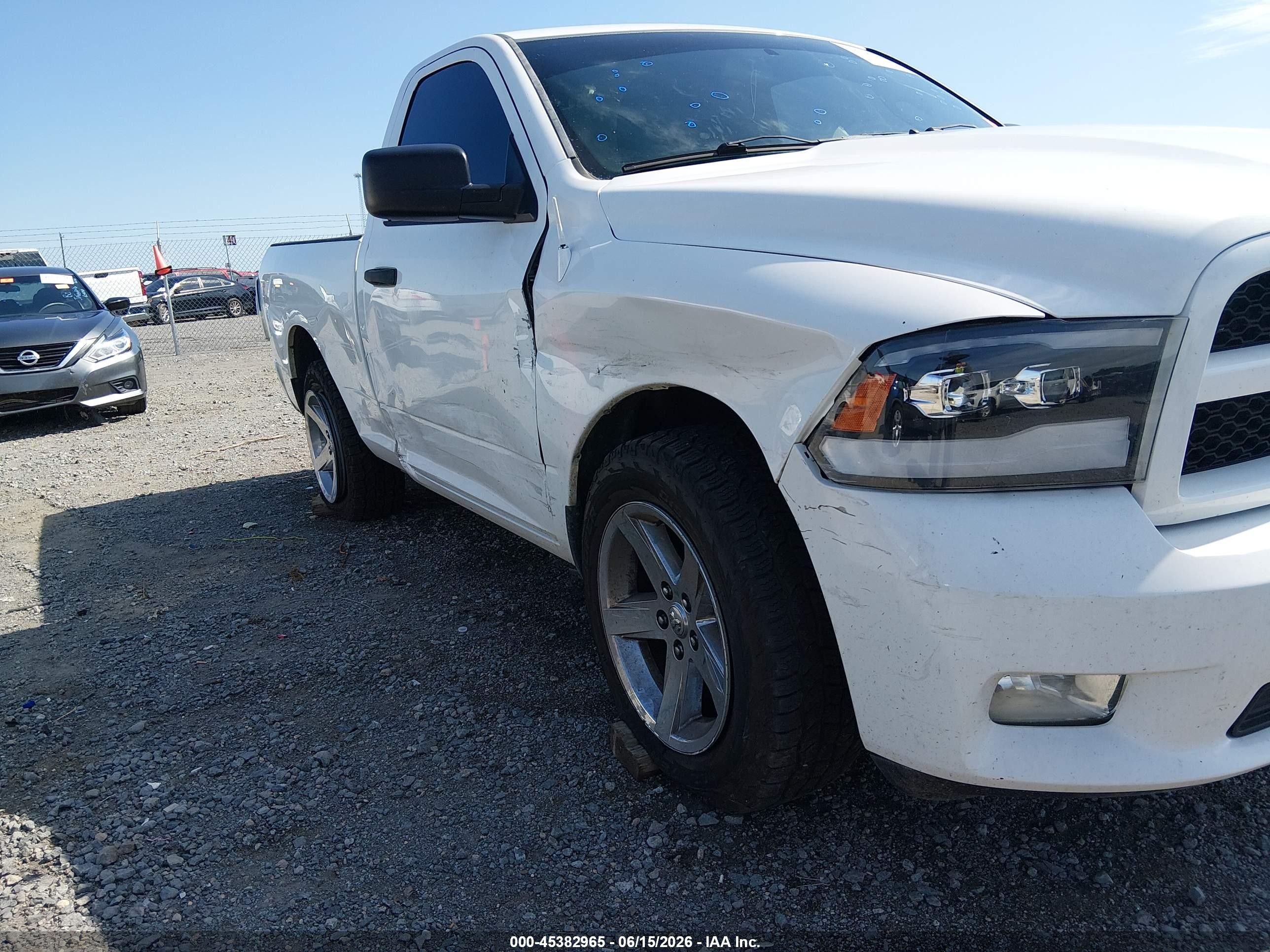 2012 Ram 1500 St White vin: 3C6JD6AT3CG239747