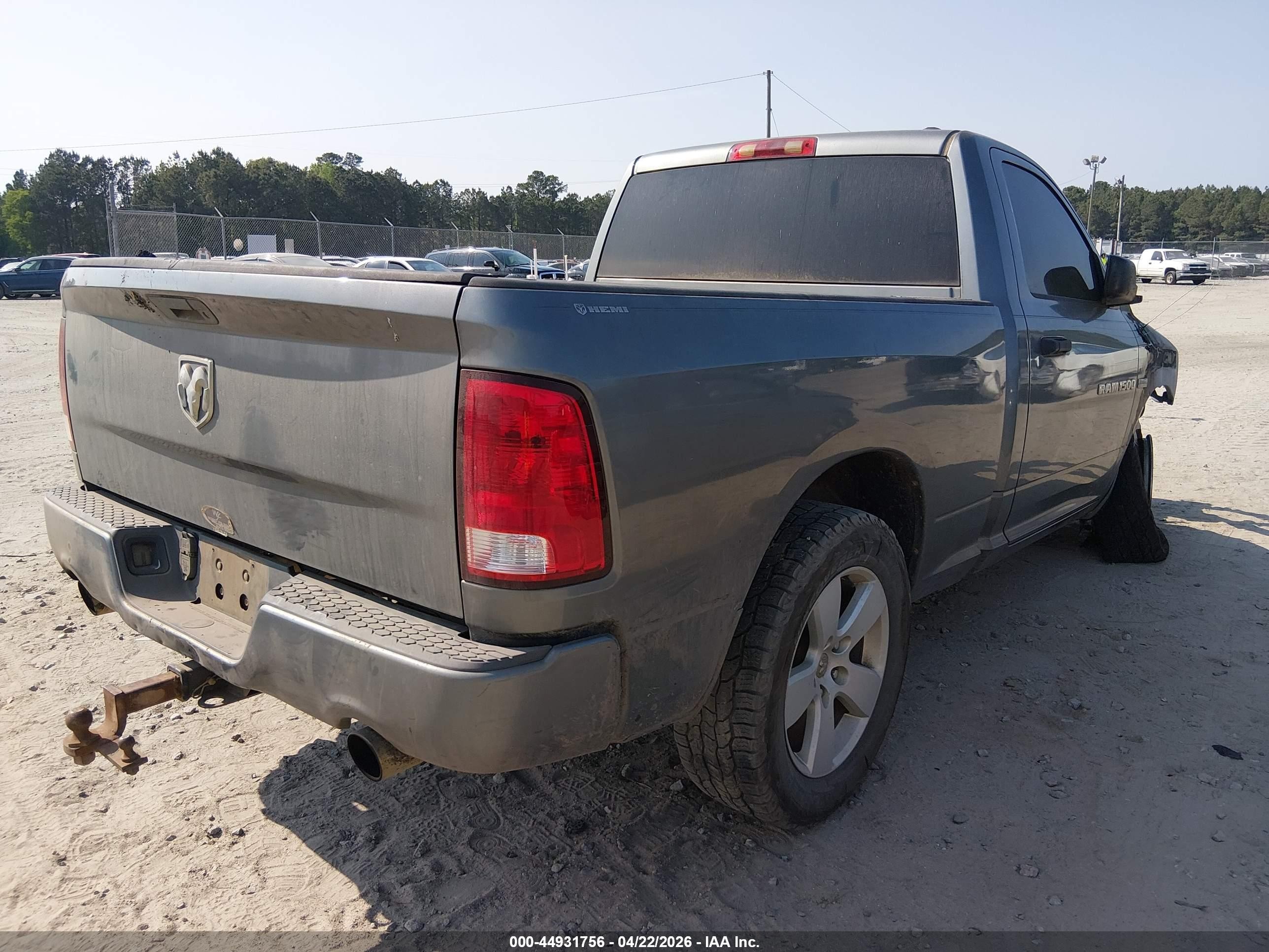 2012 Ram 1500 St Gray vin: 3C6JD6AT5CG143151