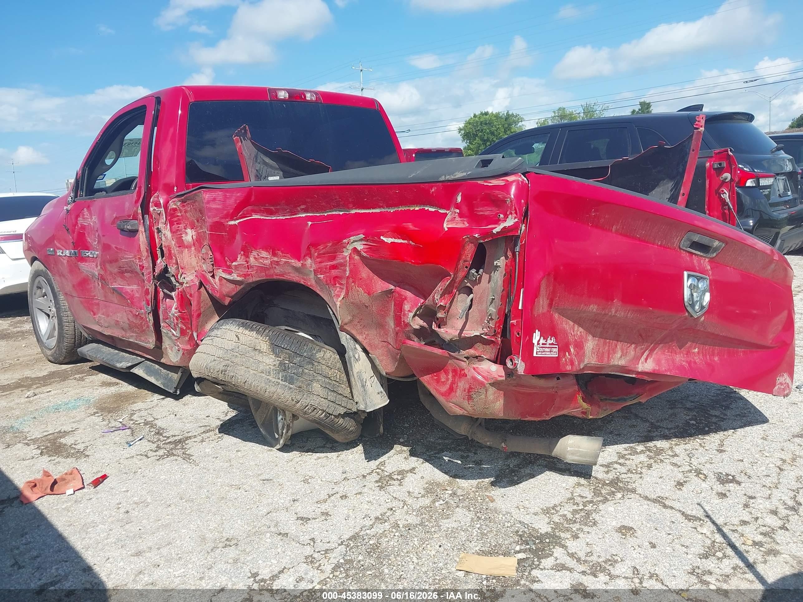 2012 Ram 1500 St Red vin: 3C6JD6AT9CG193308