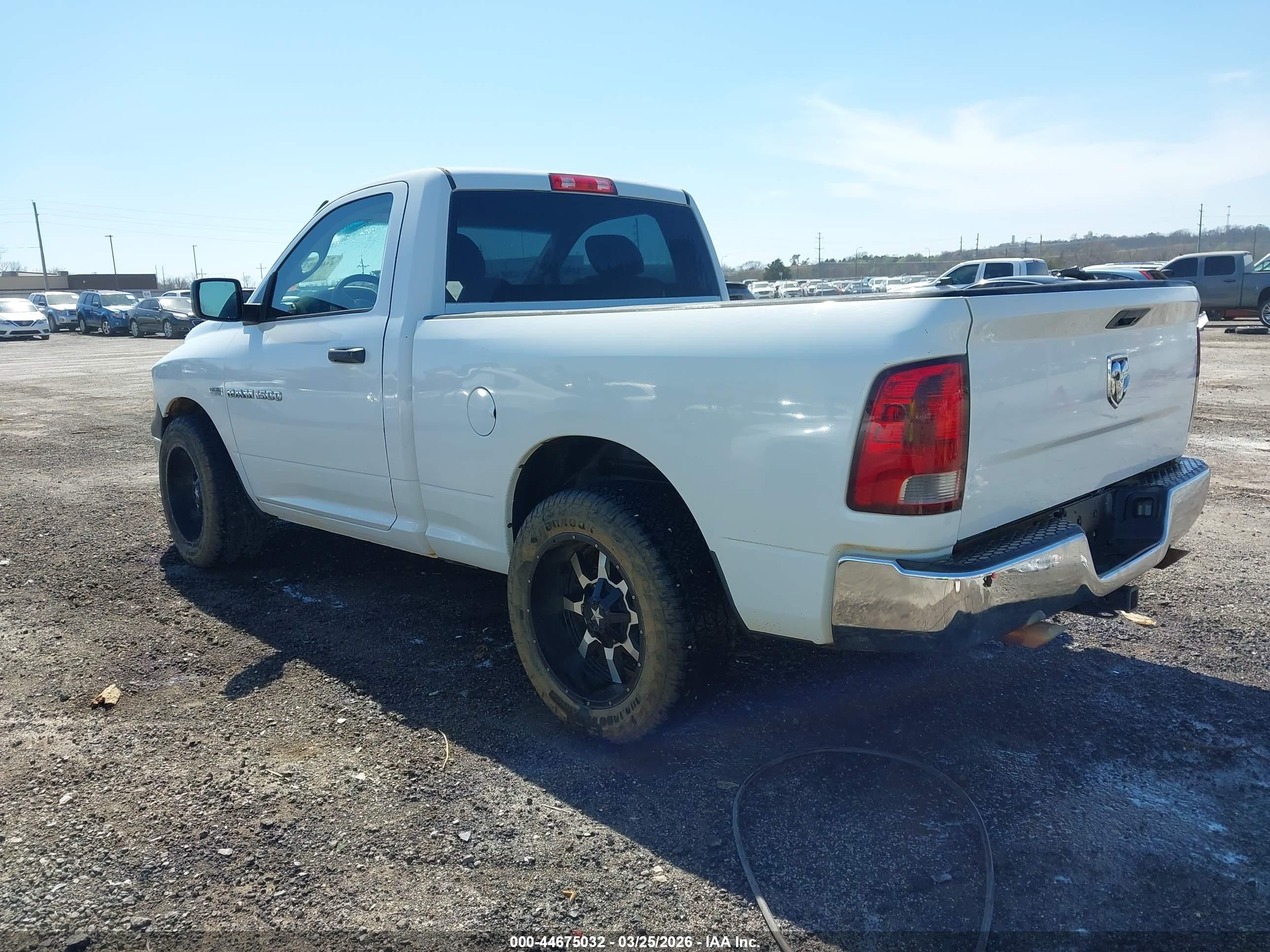 2012 Ram 1500 St White vin: 3C6JD6ATXCG183368