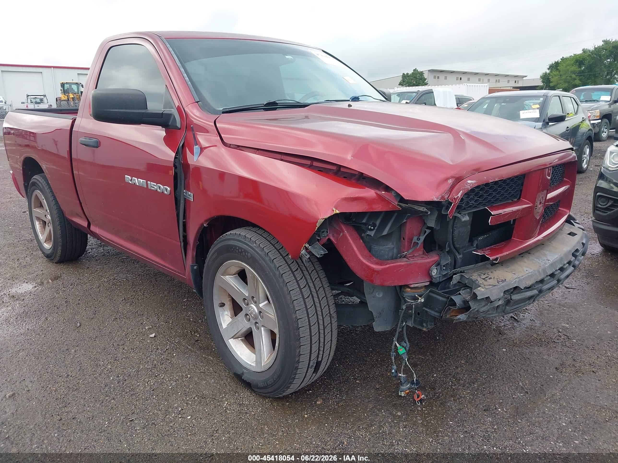 2012 Ram 1500 St Red vin: 3C6JD6ATXCG277752
