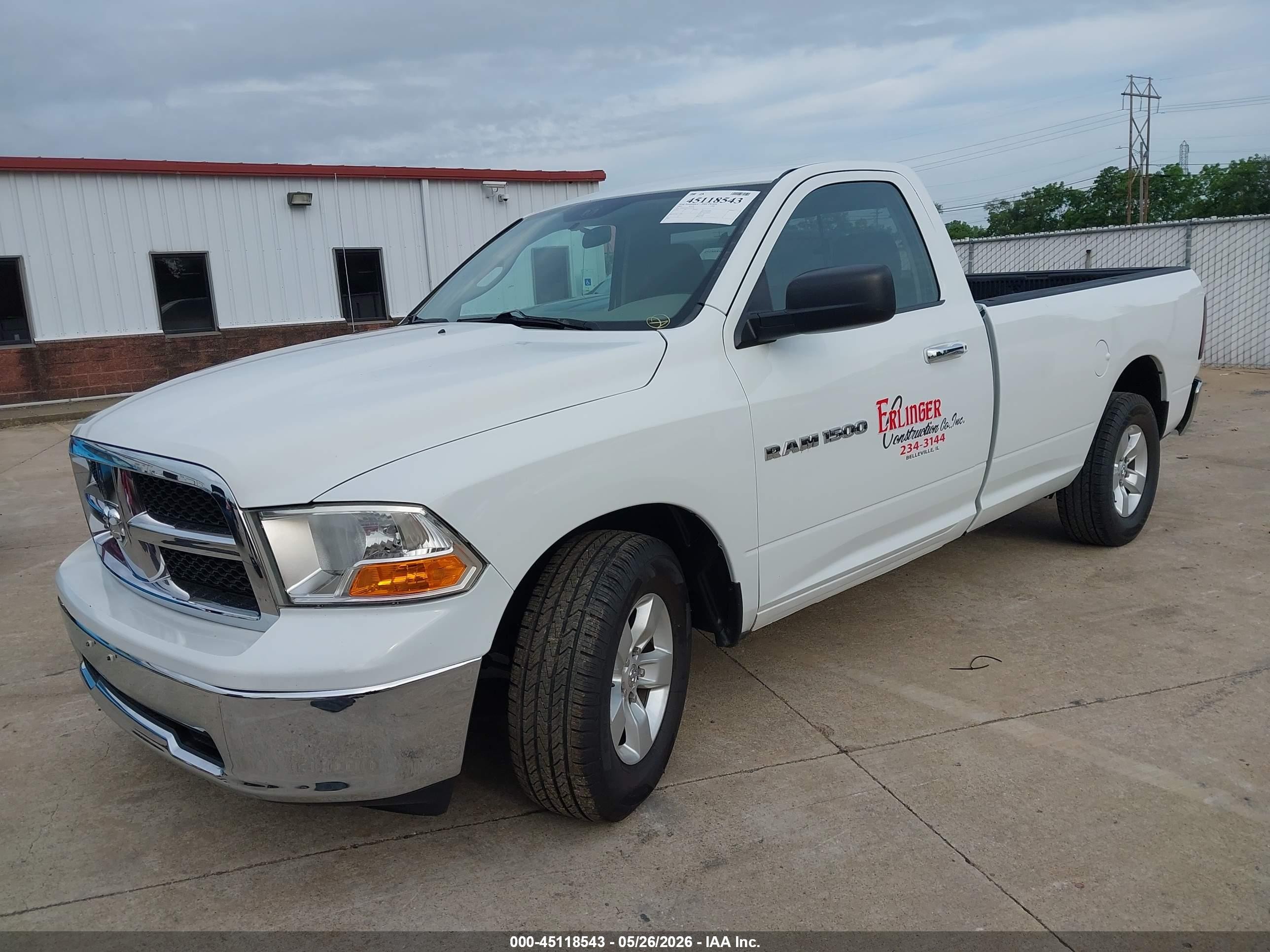 2012 Ram 1500 Slt Белый vin: 3C6JD6EP2CG169218