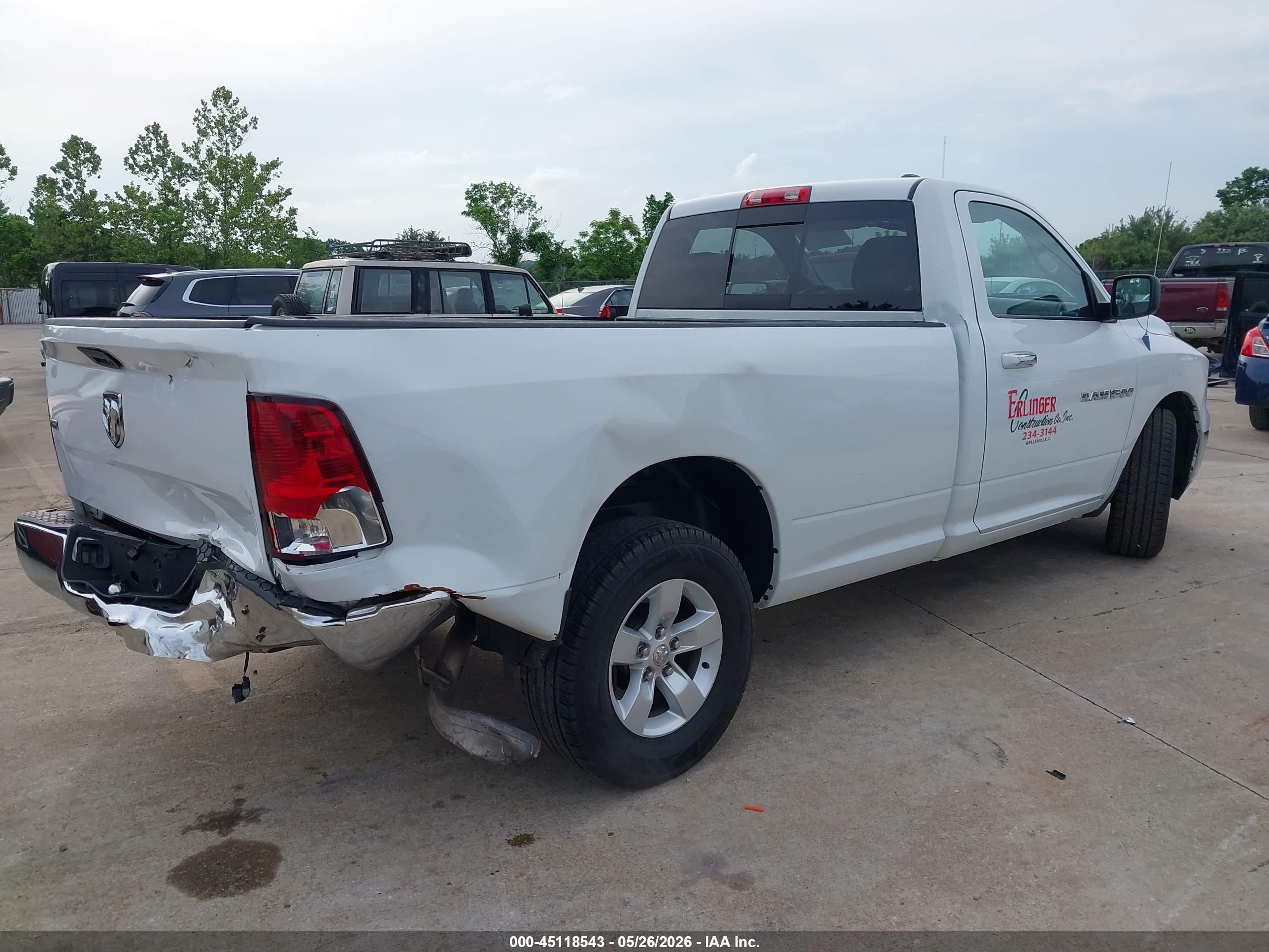 2012 Ram 1500 Slt Белый vin: 3C6JD6EP2CG169218