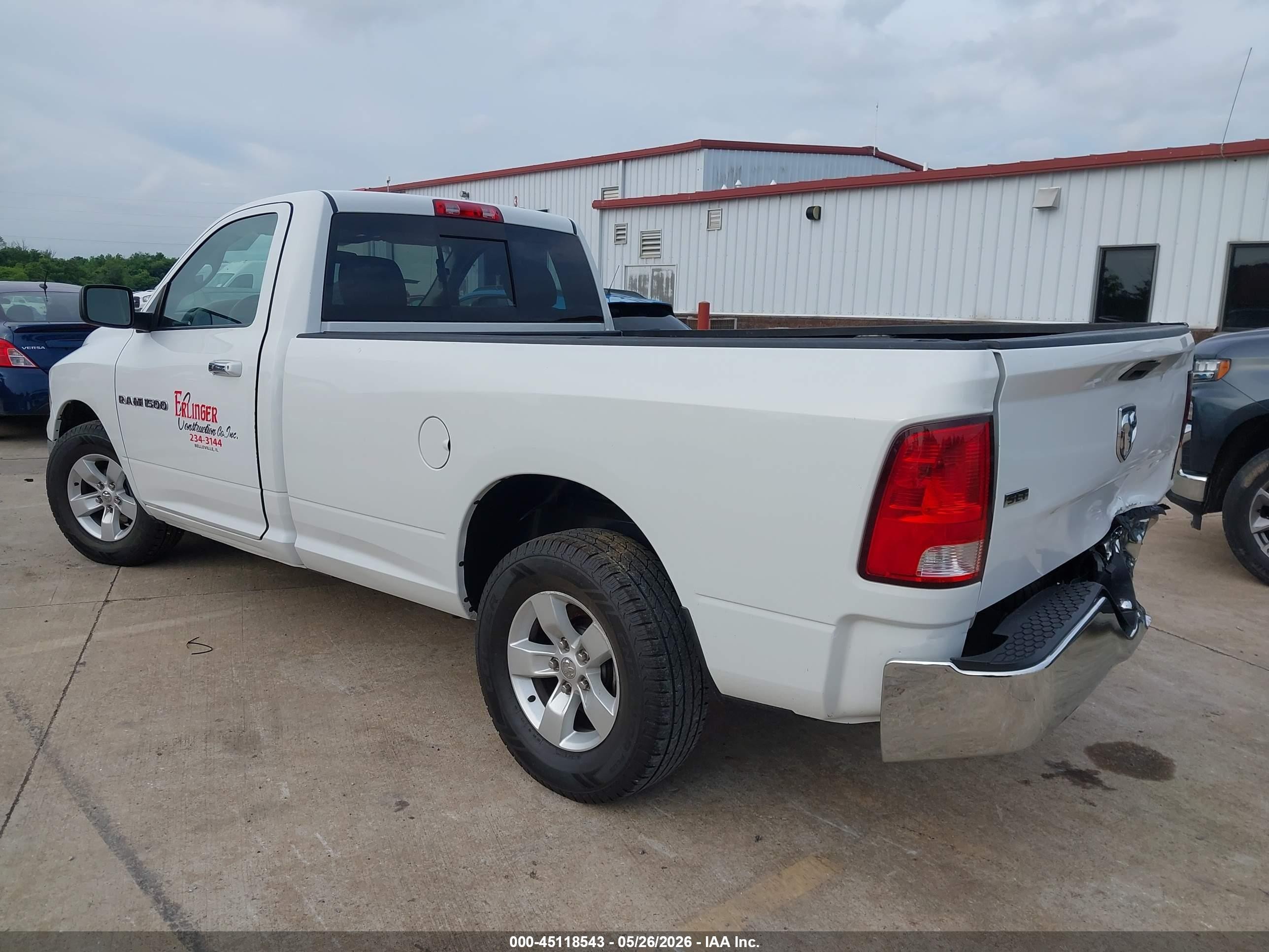 2012 Ram 1500 Slt Белый vin: 3C6JD6EP2CG169218