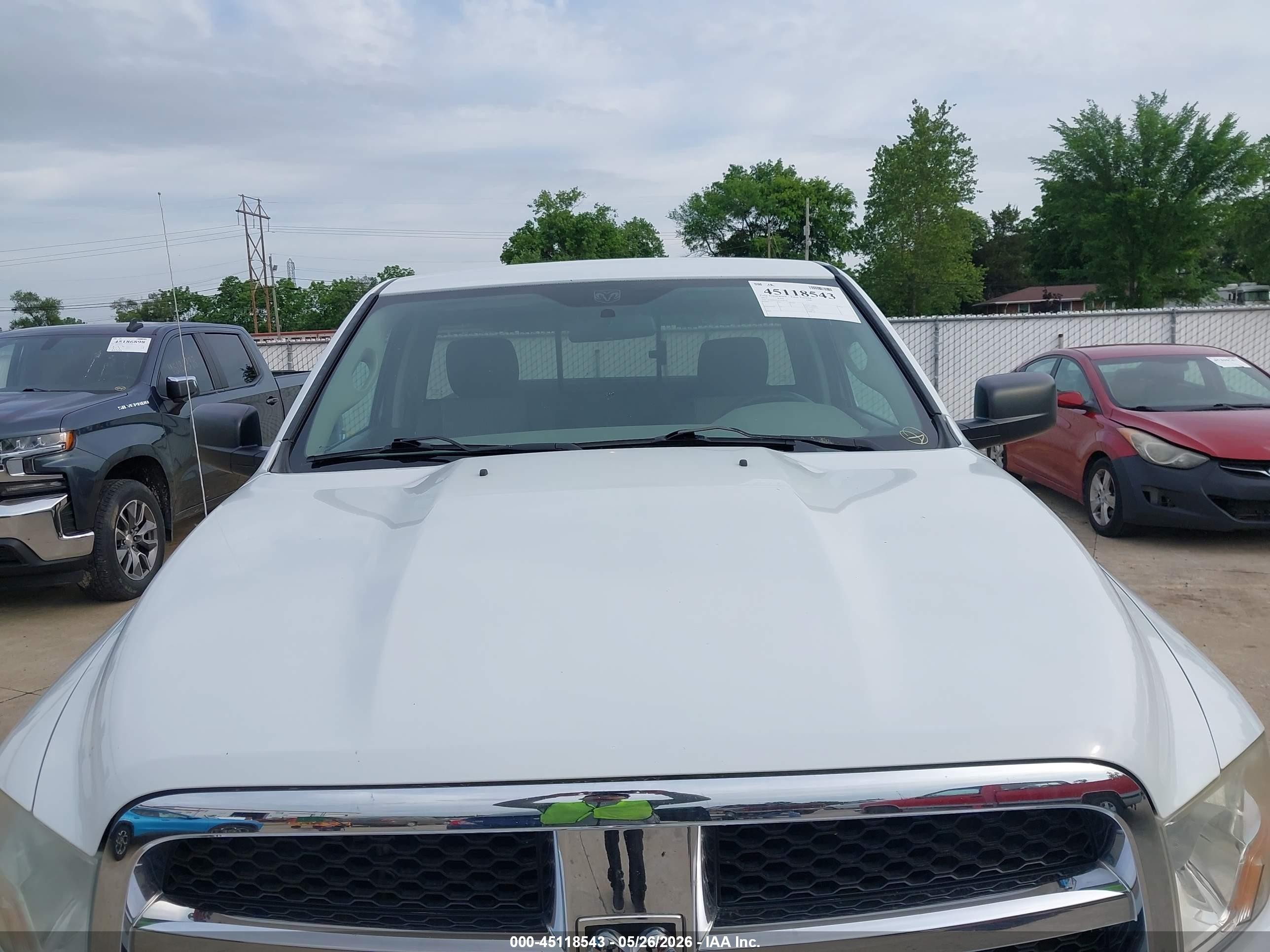 2012 Ram 1500 Slt Белый vin: 3C6JD6EP2CG169218