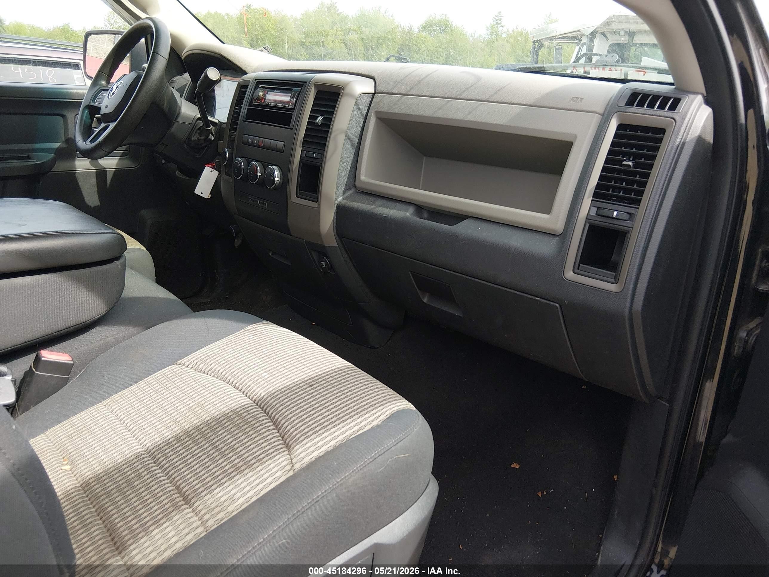 2012 Ram 1500 St Black vin: 3C6JD7ATXCG216858